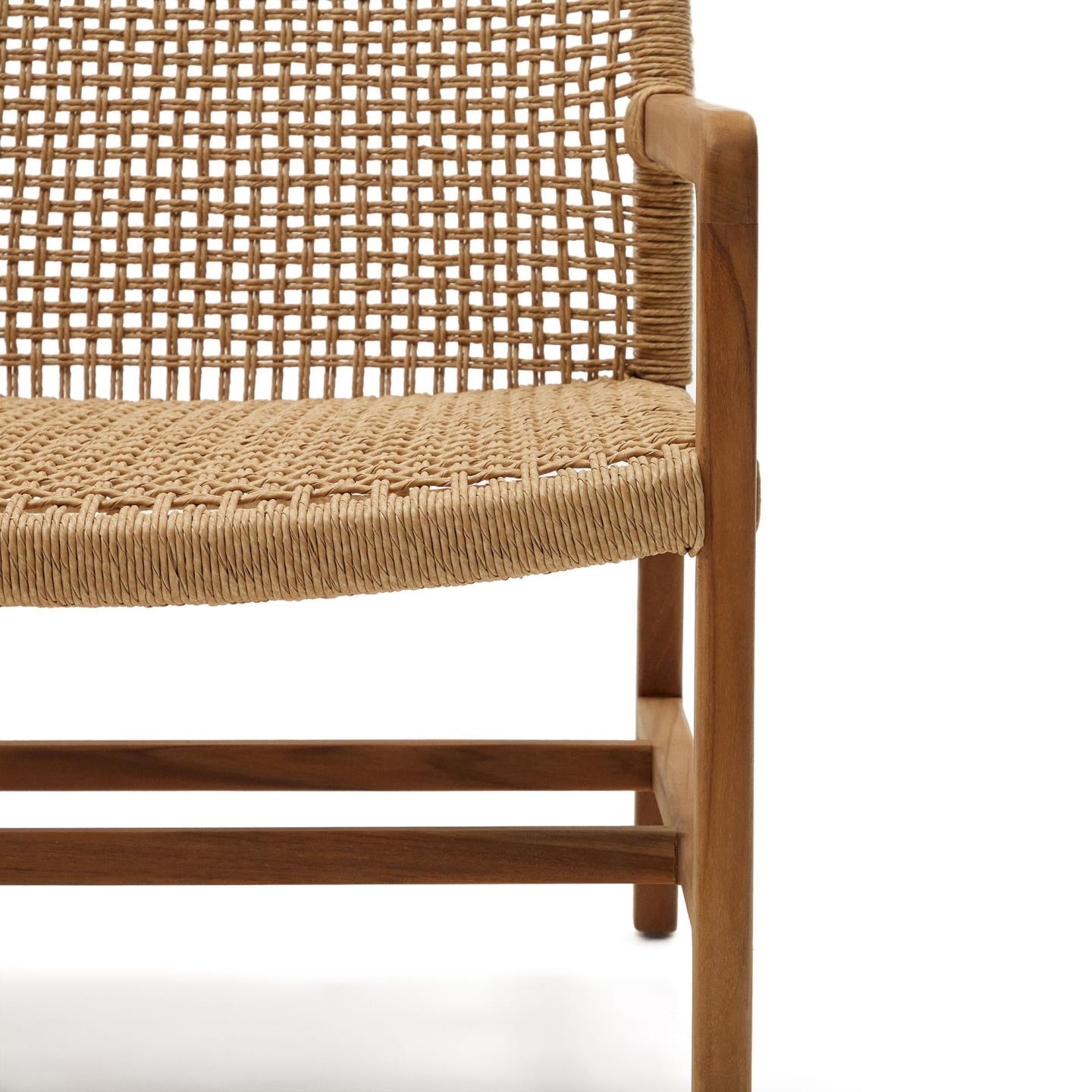 Kave Home Fauteuil 'Sabolla' Teakhout, kleur Naturel