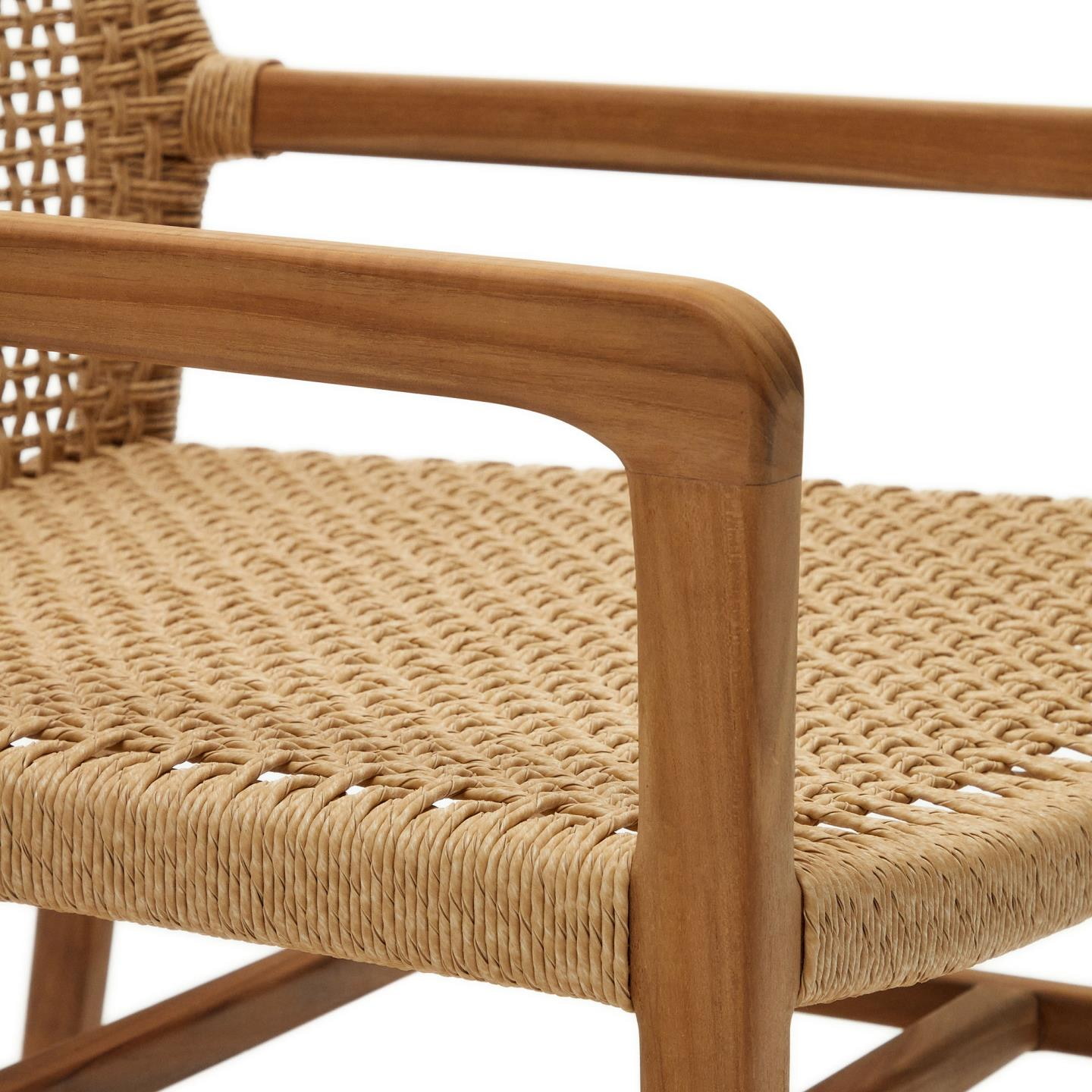 Kave Home Fauteuil 'Sabolla' Teakhout, kleur Naturel