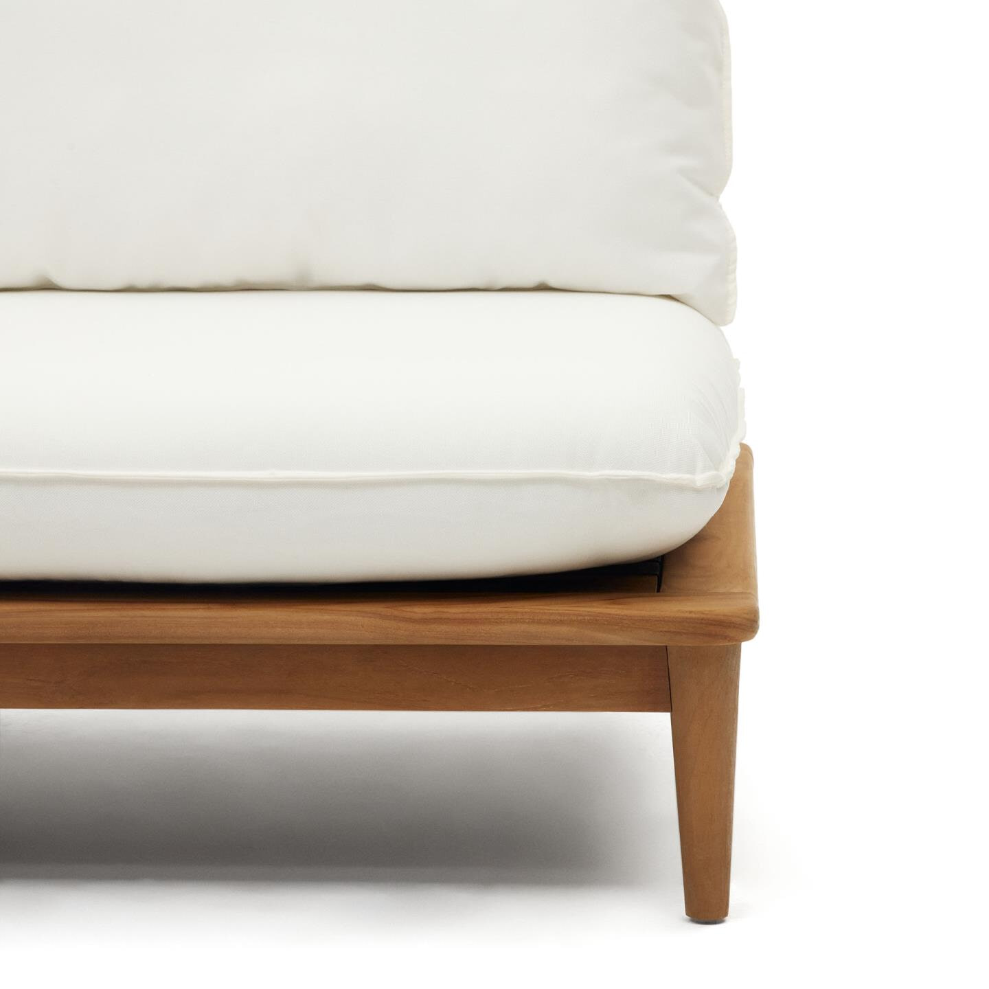 Kave Home Modulaire Loungebank 'Portitxol' Teakhout, Met 2 fauteuils