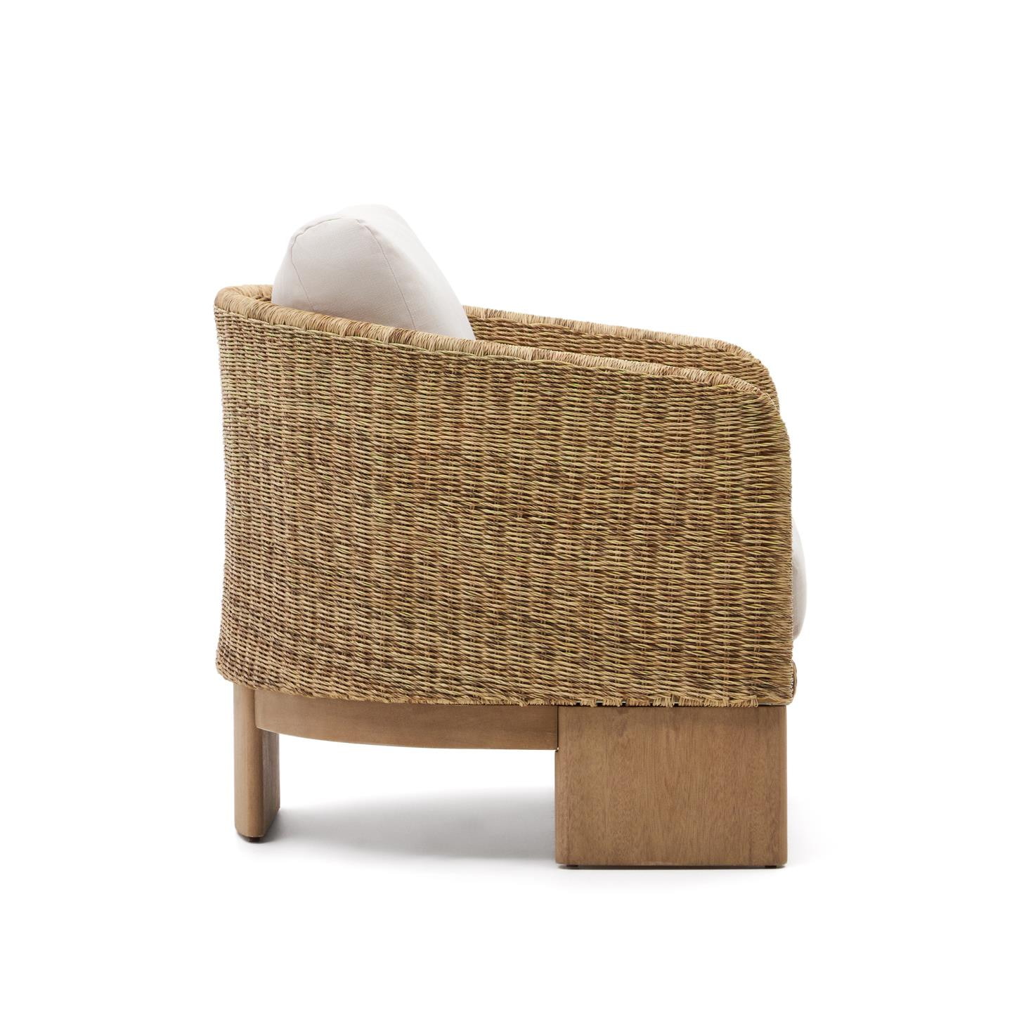Kave Home Outdoor Fauteuil 'Xoriguer' Rattan en eucalyptushout