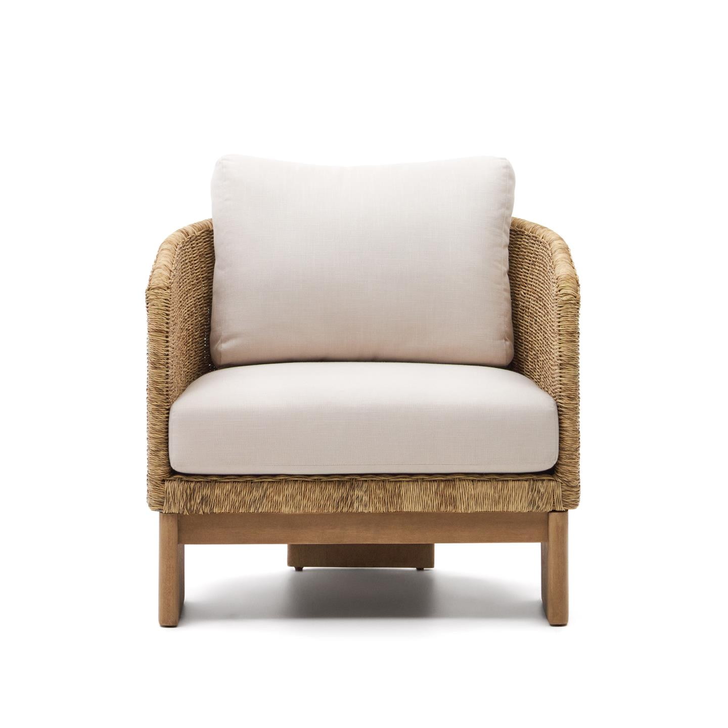 Kave Home Outdoor Fauteuil 'Xoriguer' Rattan en eucalyptushout