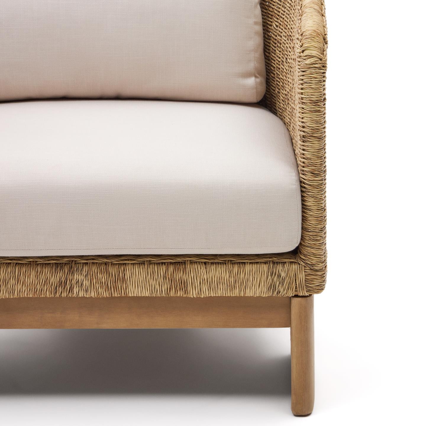 Kave Home Outdoor Fauteuil 'Xoriguer' Rattan en eucalyptushout