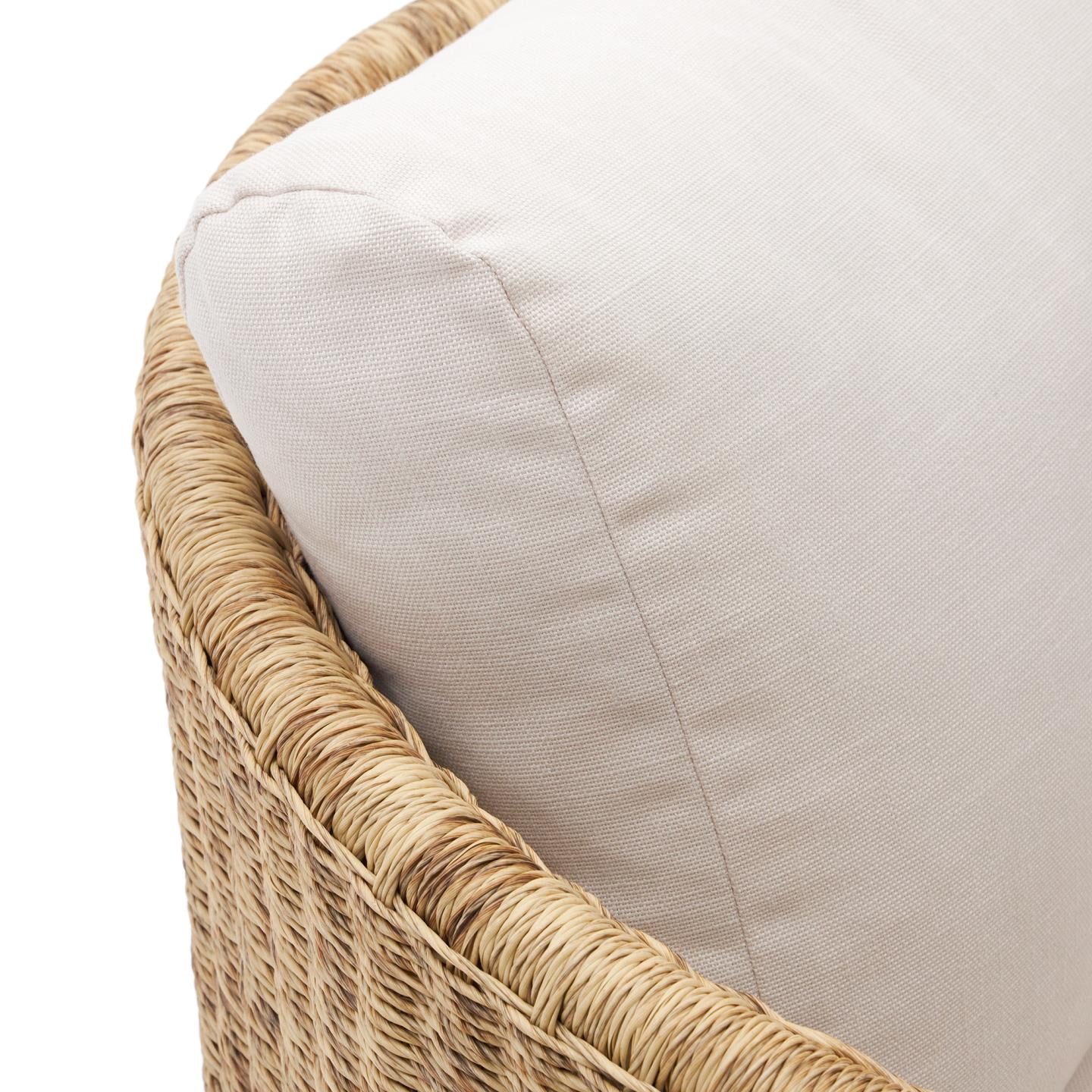 Kave Home Outdoor Fauteuil 'Xoriguer' Rattan en eucalyptushout