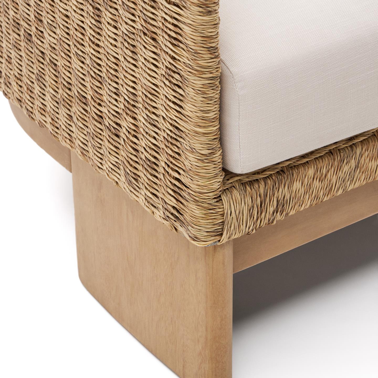 Kave Home Outdoor Fauteuil 'Xoriguer' Rattan en eucalyptushout