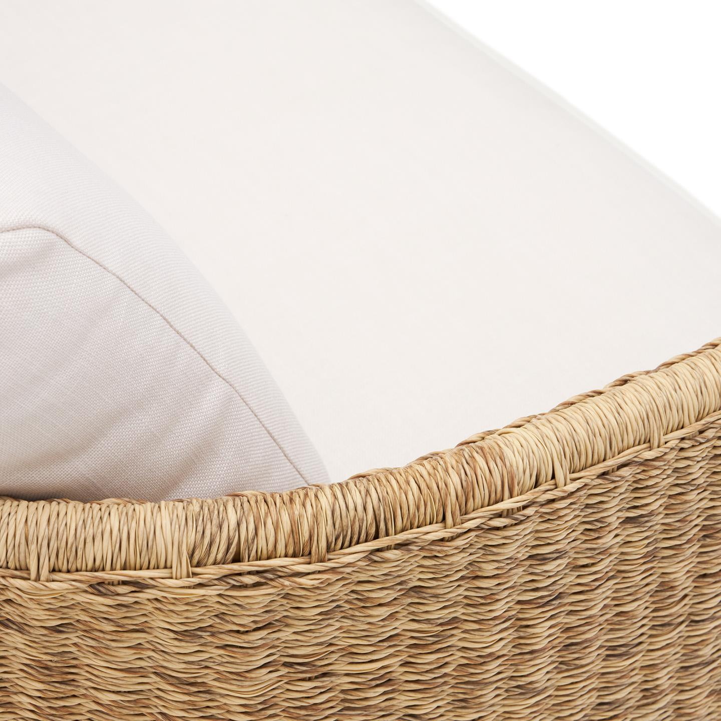 Kave Home 3-zits Loungebank 'Xoriguer' Rattan en eucalyptushout