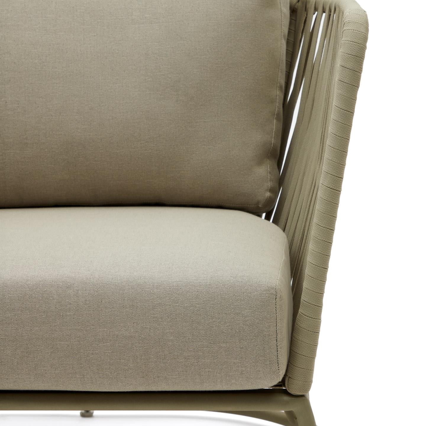 Kave Home Outdoor Fauteuil 'Saconca' Gevlochten touw, kleur Groen