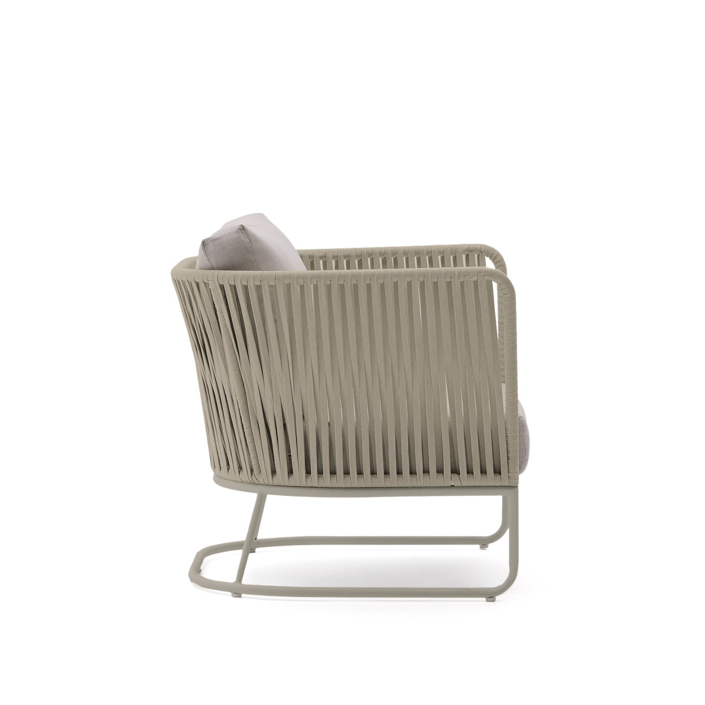 Kave Home Outdoor Fauteuil 'Saconca' Gevlochten touw, kleur Beige