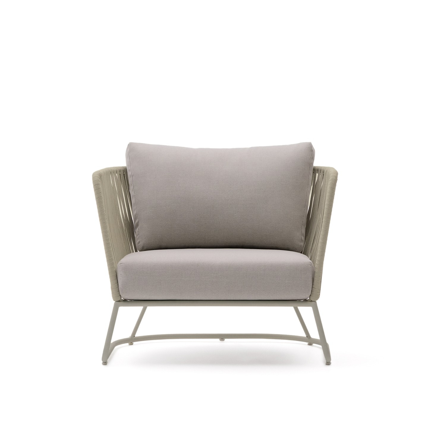 Kave Home Outdoor Fauteuil 'Saconca' Gevlochten touw, kleur Beige