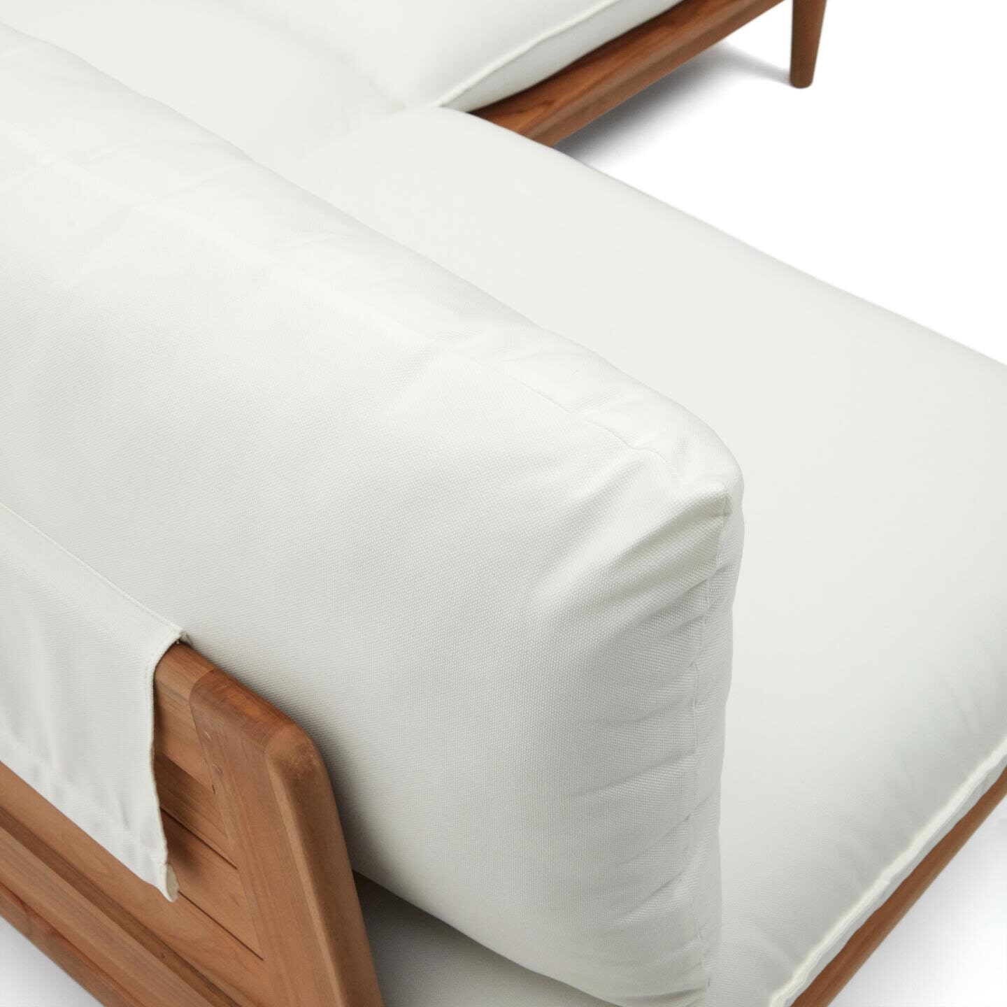 Kave Home Modulaire Loungeset 'Portitxol' Teakhout, Met 1 hoekfauteuil, 2 fauteuils en salontafel