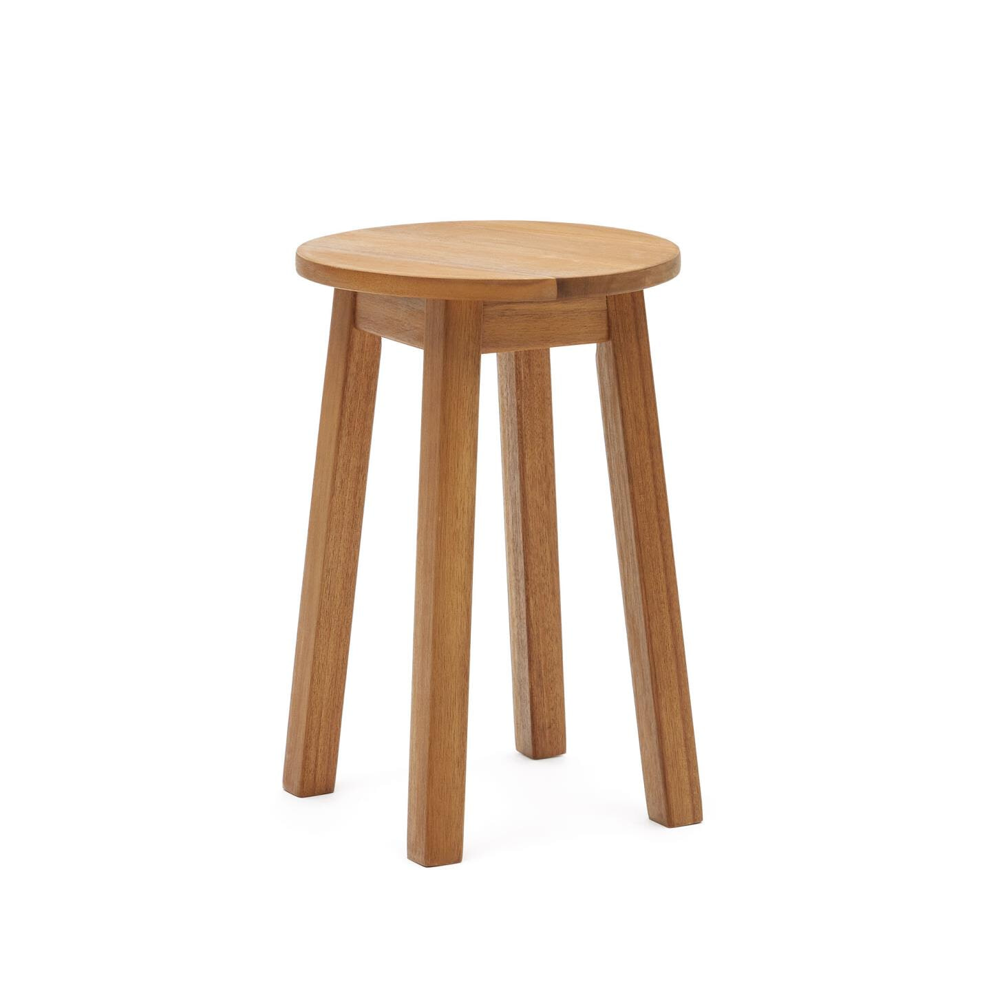 Kave Home Outdoor Bijzettafel Amel Acaciahout, 31cm - Bruin - Rond