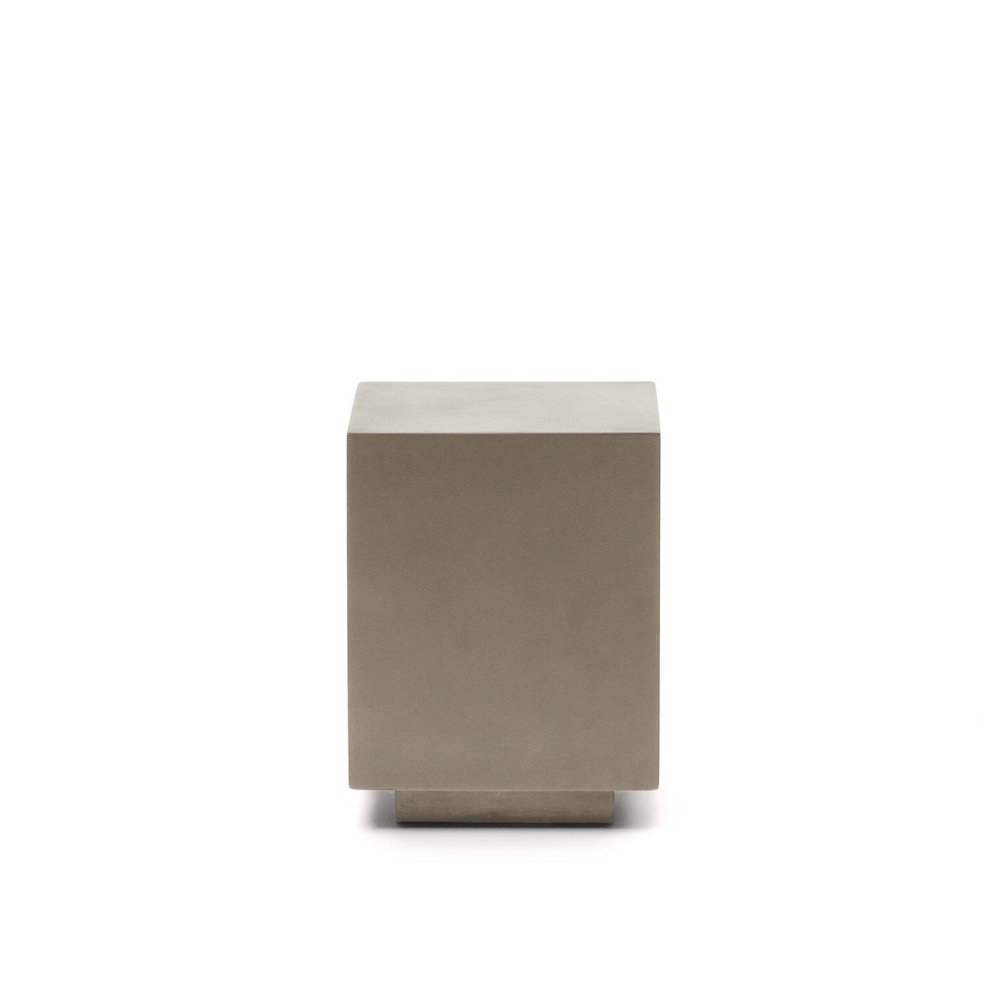 Kave Home Bijzettafel Rustella Cement, 35 x 35cm - Grijs - Vierkant