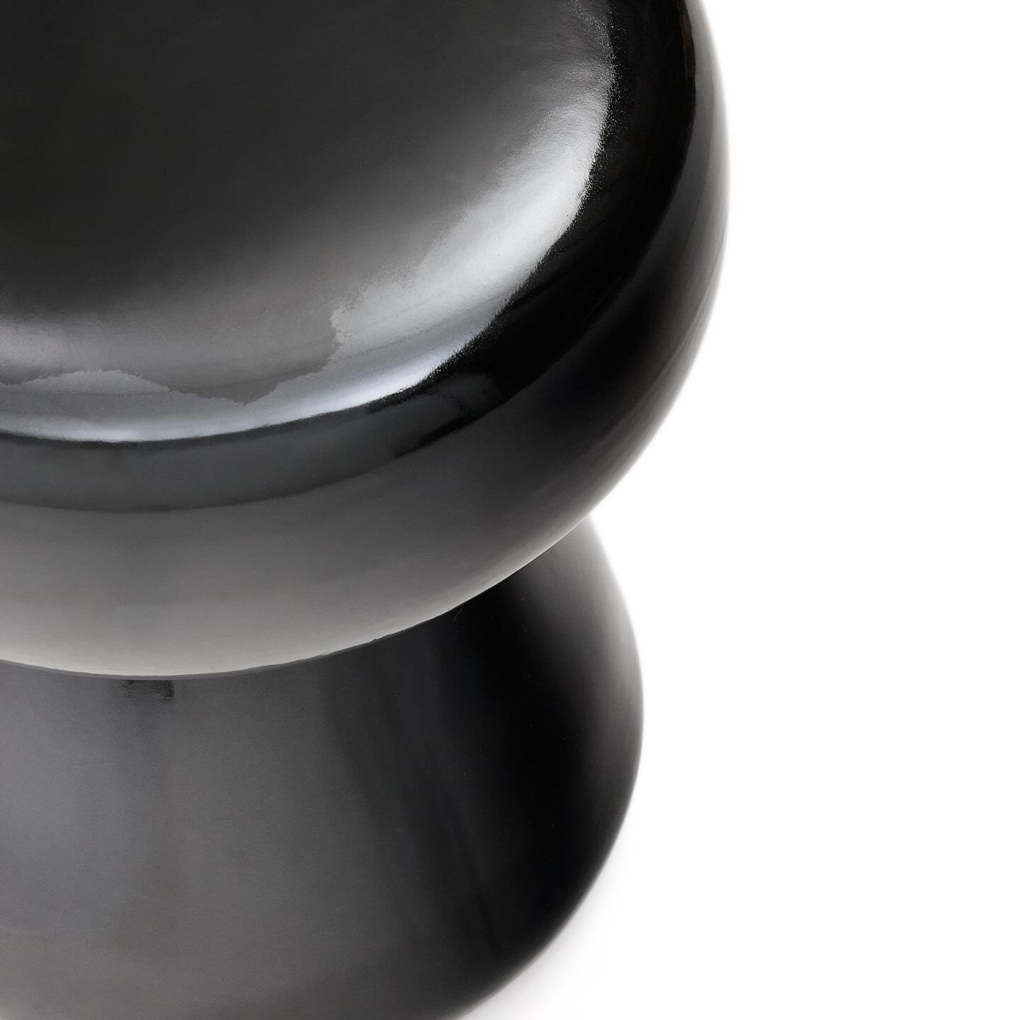 Kave Home Ronde Bijzettafel 'Manya' Keramiek, 38cm, kleur Zwart