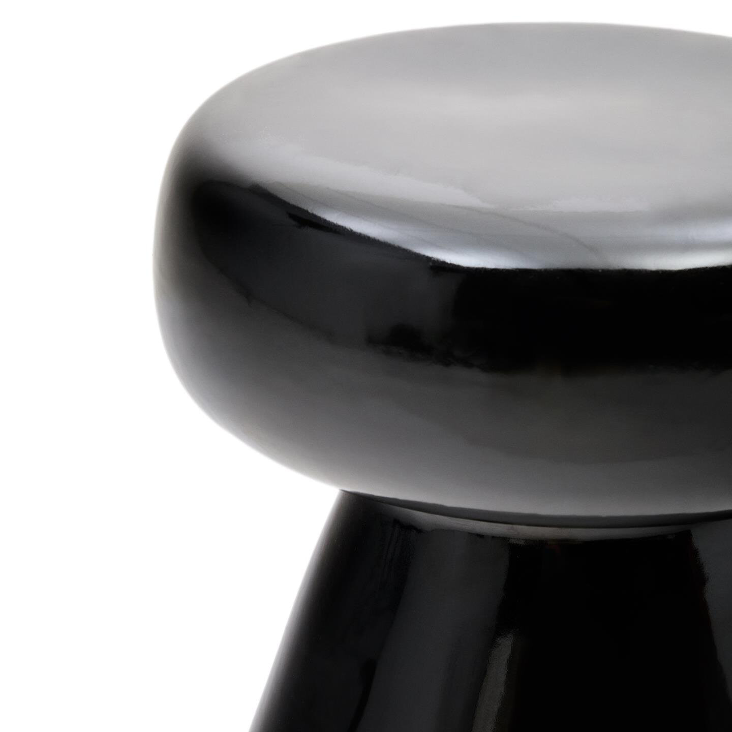 Kave Home Ronde Bijzettafel 'Manya' Keramiek, 38cm, kleur Zwart