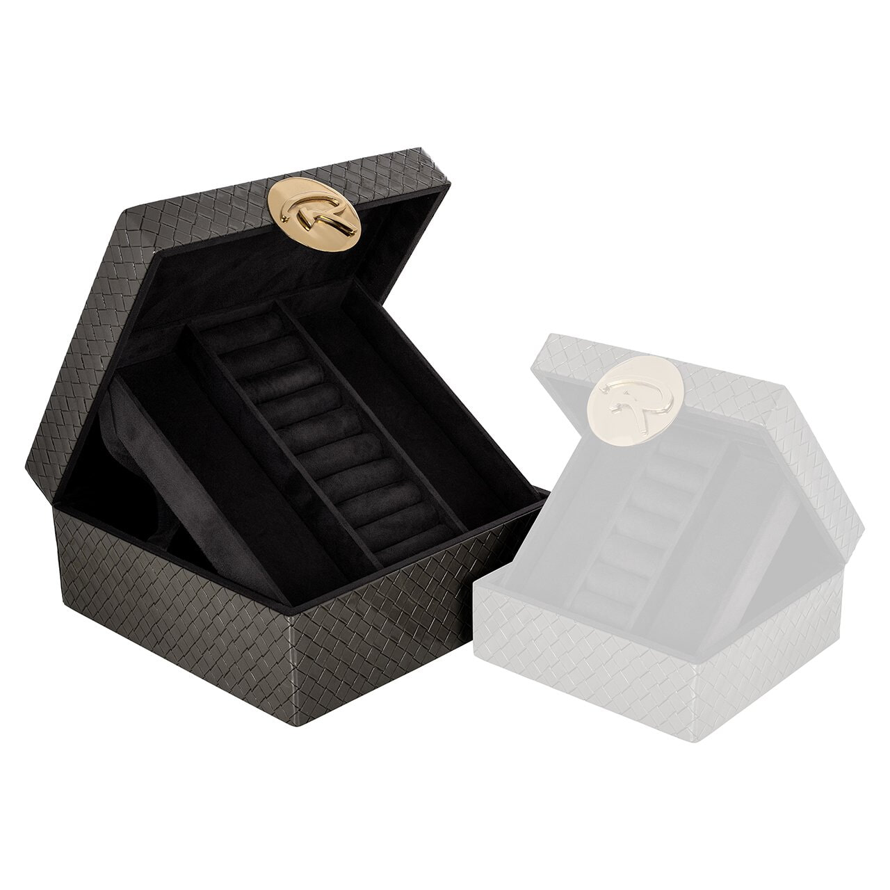 Richmond Juwelen Box Rosaly groot, kleur Antraciet Richmond Interiors