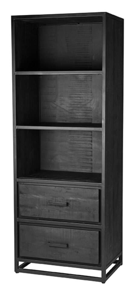 LABEL51 Opbergkast Chili Zwart Mangohout, 185 x 70cm