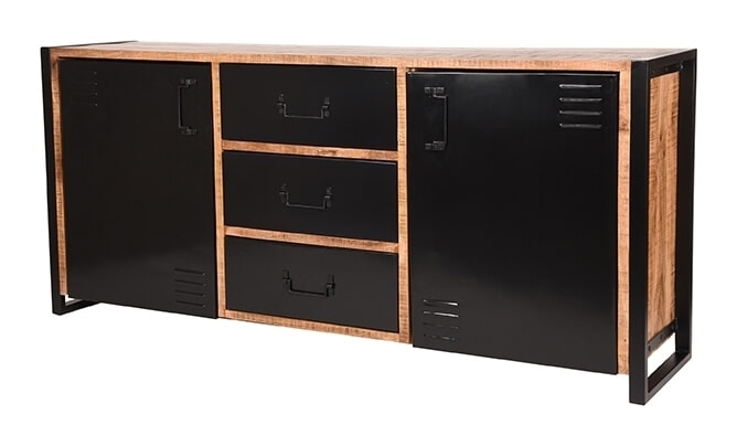 LABEL51 Dressoir Brussels Mangohout, 190cm - Rough