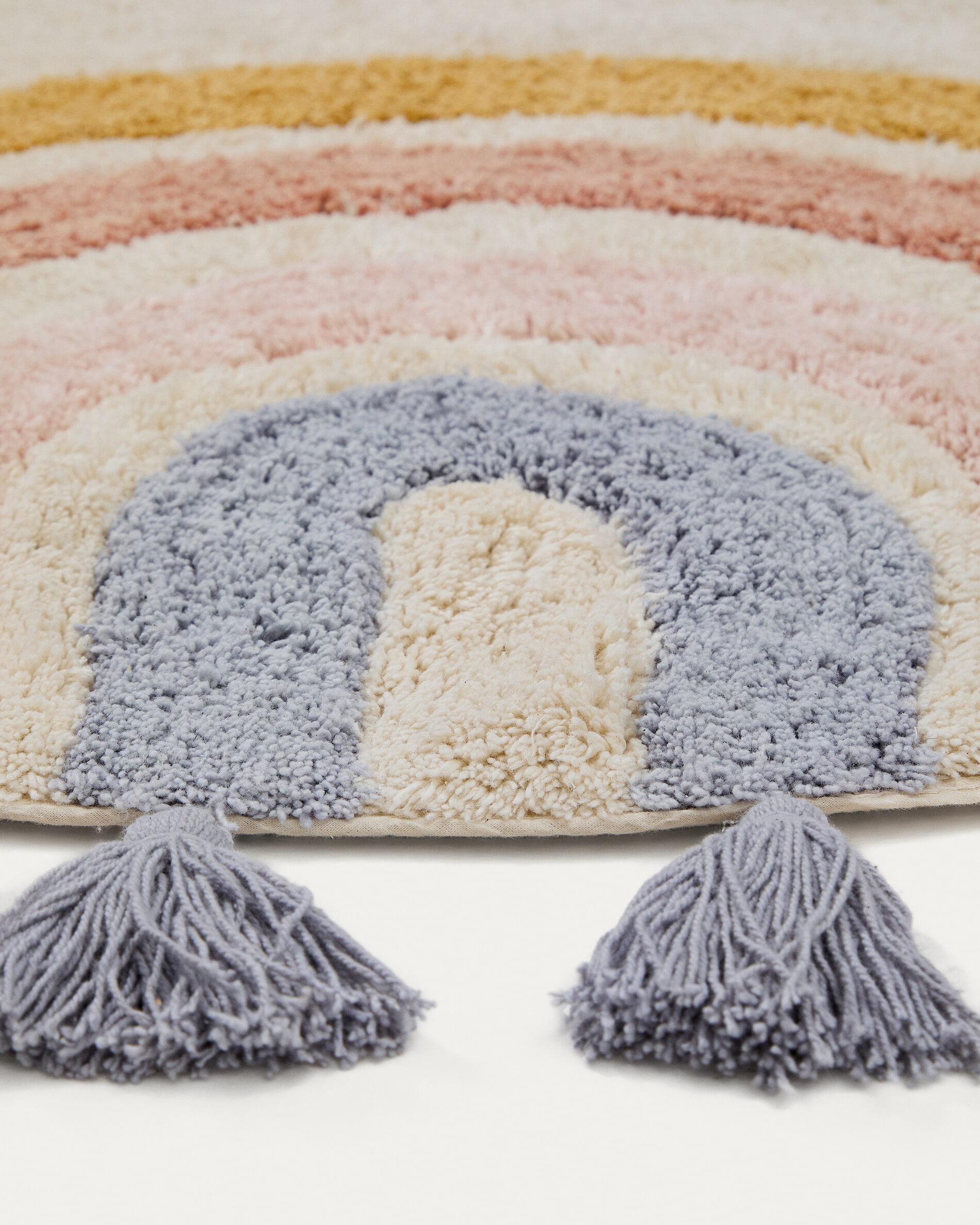 Kave Home Rond Vloerkleed 'Tadea' Regenboog, 100cm