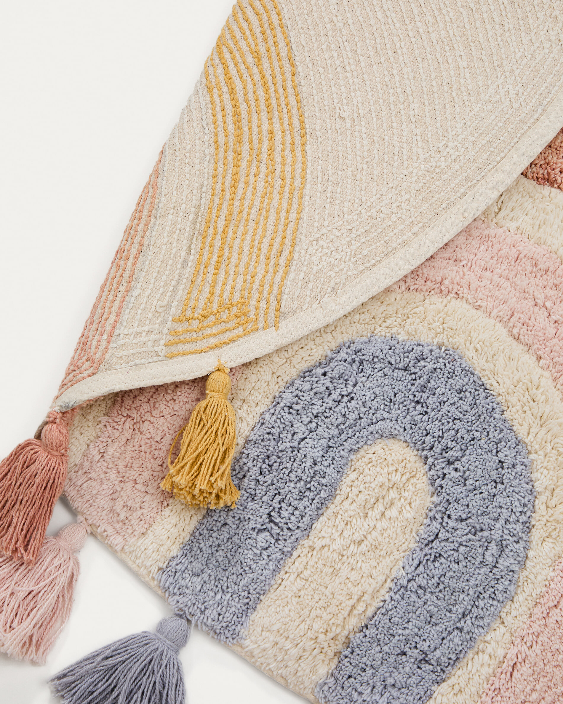 Kave Home Rond Vloerkleed 'Tadea' Regenboog, 100cm