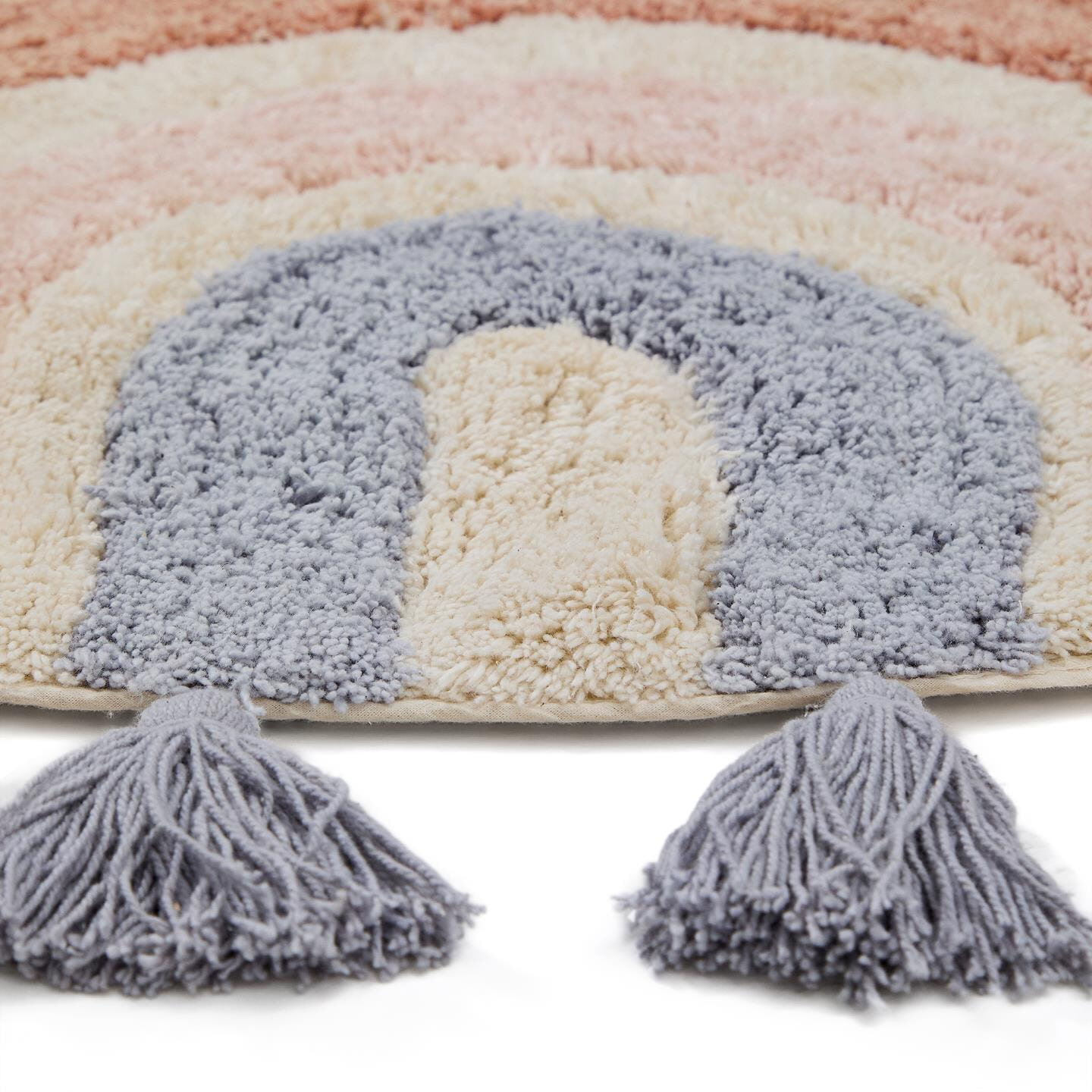 Kave Home Rond Vloerkleed 'Tadea' Regenboog, 100cm