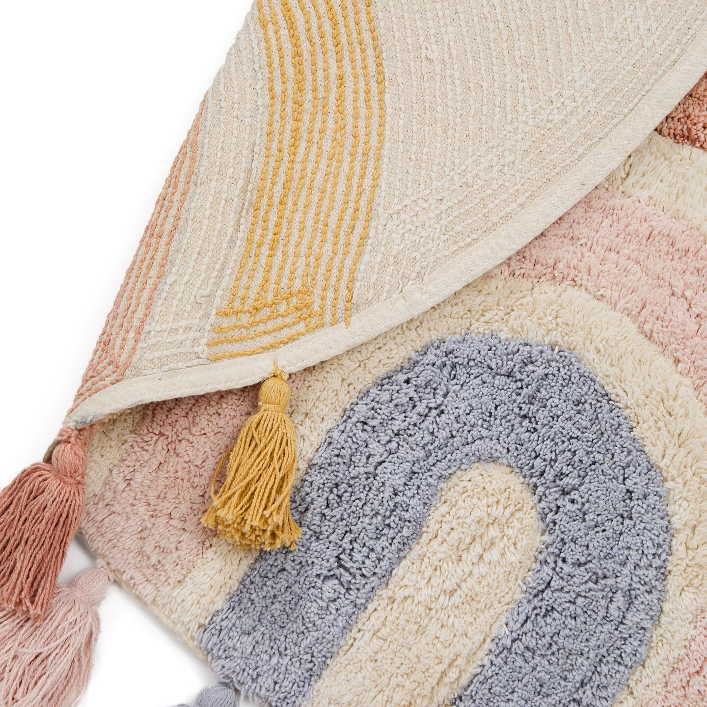 Kave Home Rond Vloerkleed 'Tadea' Regenboog, 100cm