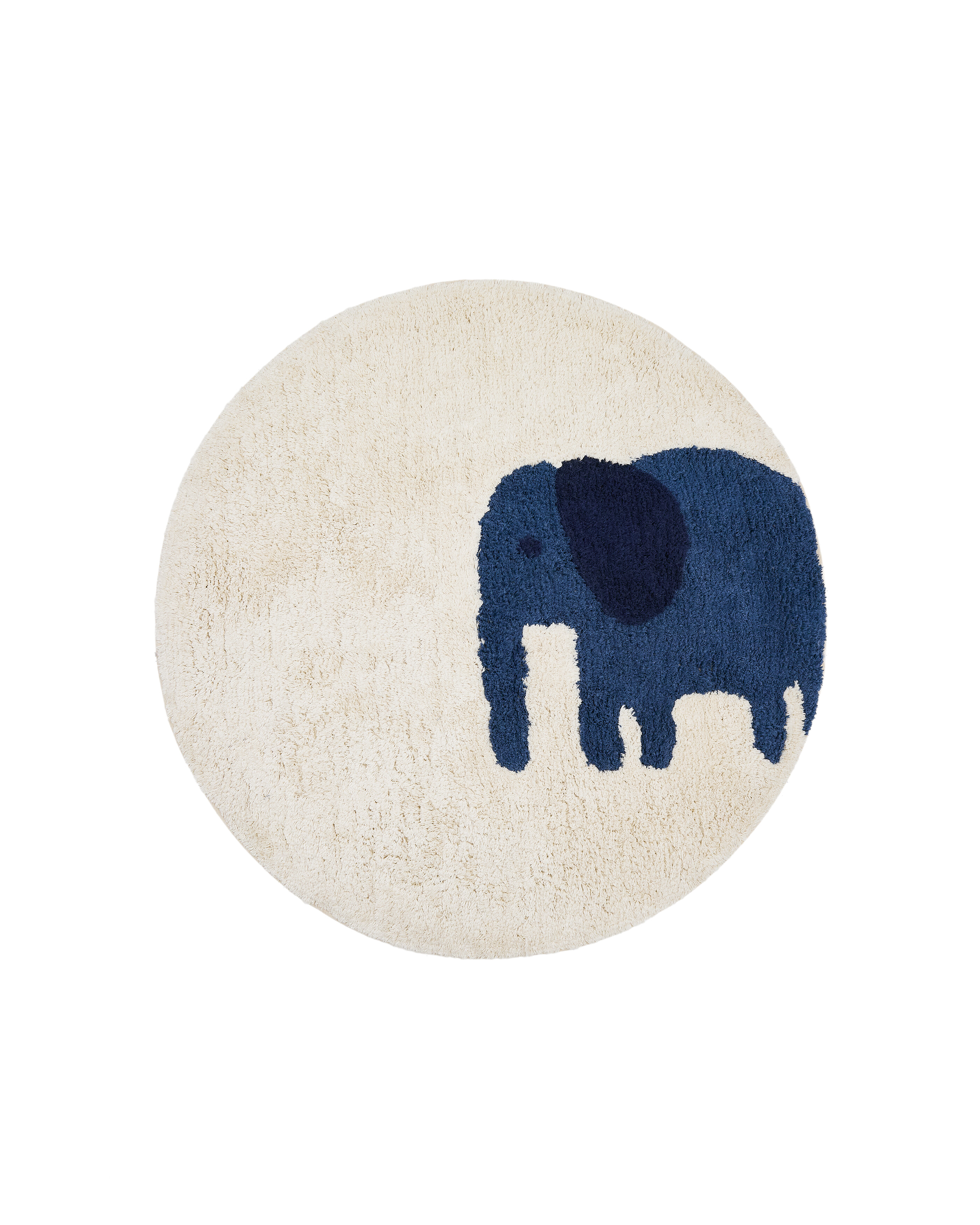 Kave Home Rond Vloerkleed Tandani Olifant, 100cm - Meerkleurig