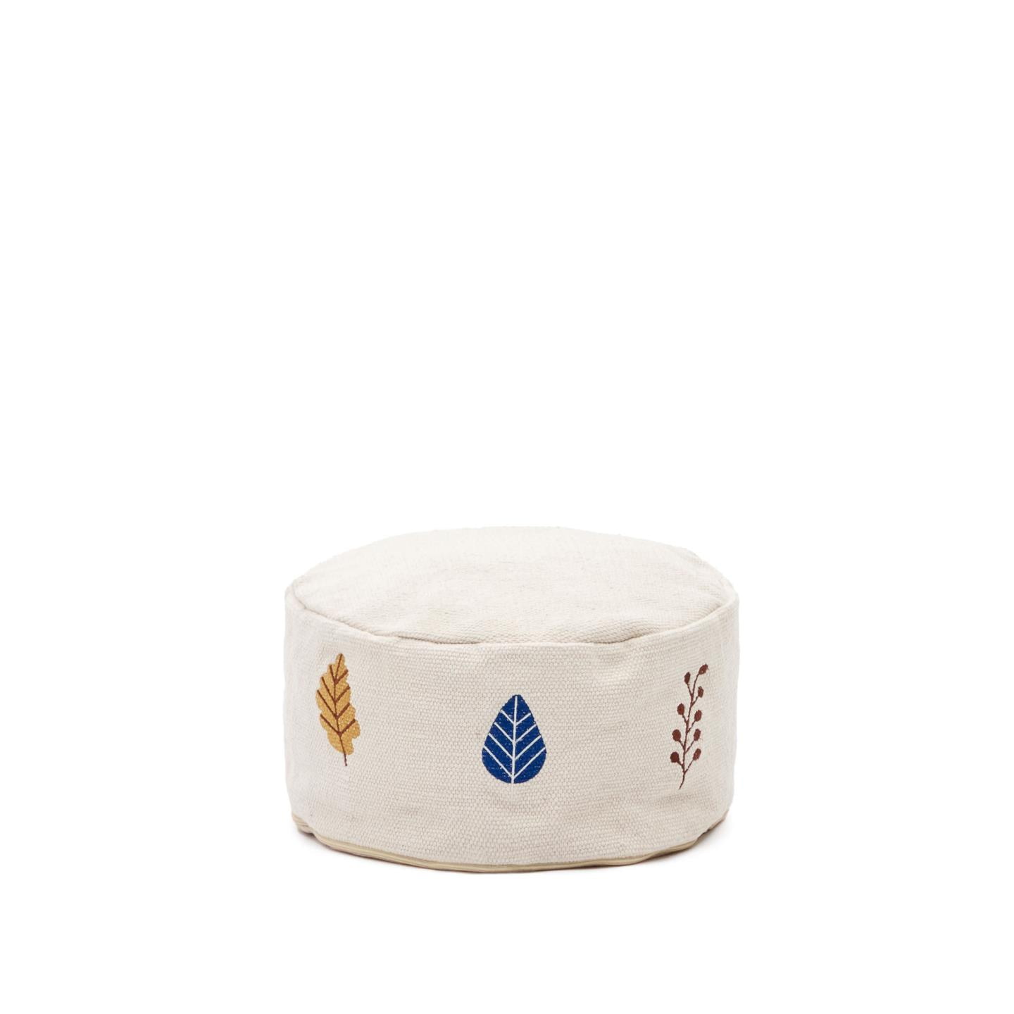 Kave Home Poef 'Yanil' 40cm, kleur Wit