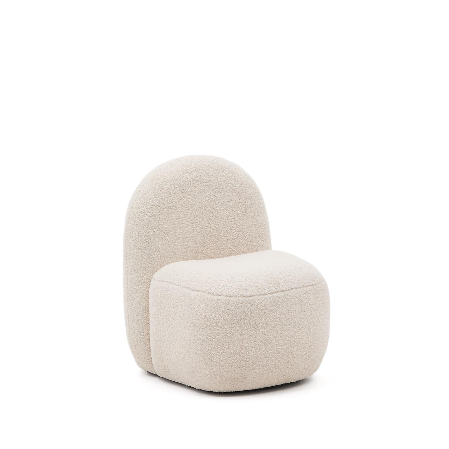 Kave Home Kinderfauteuil Bucky Bouclé - Wit