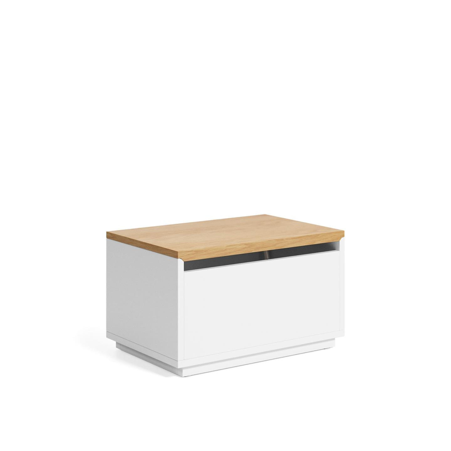 Kave Home Opbergkist 'Abilen' Eiken, 60 x 40cm, kleur Naturel