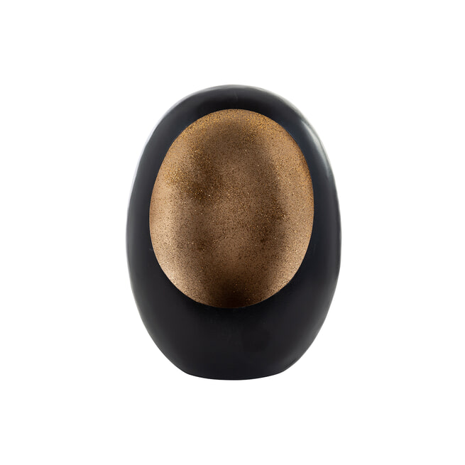 Richmond Kandelaar 'Civan' Ei, kleur Zwart/Goud