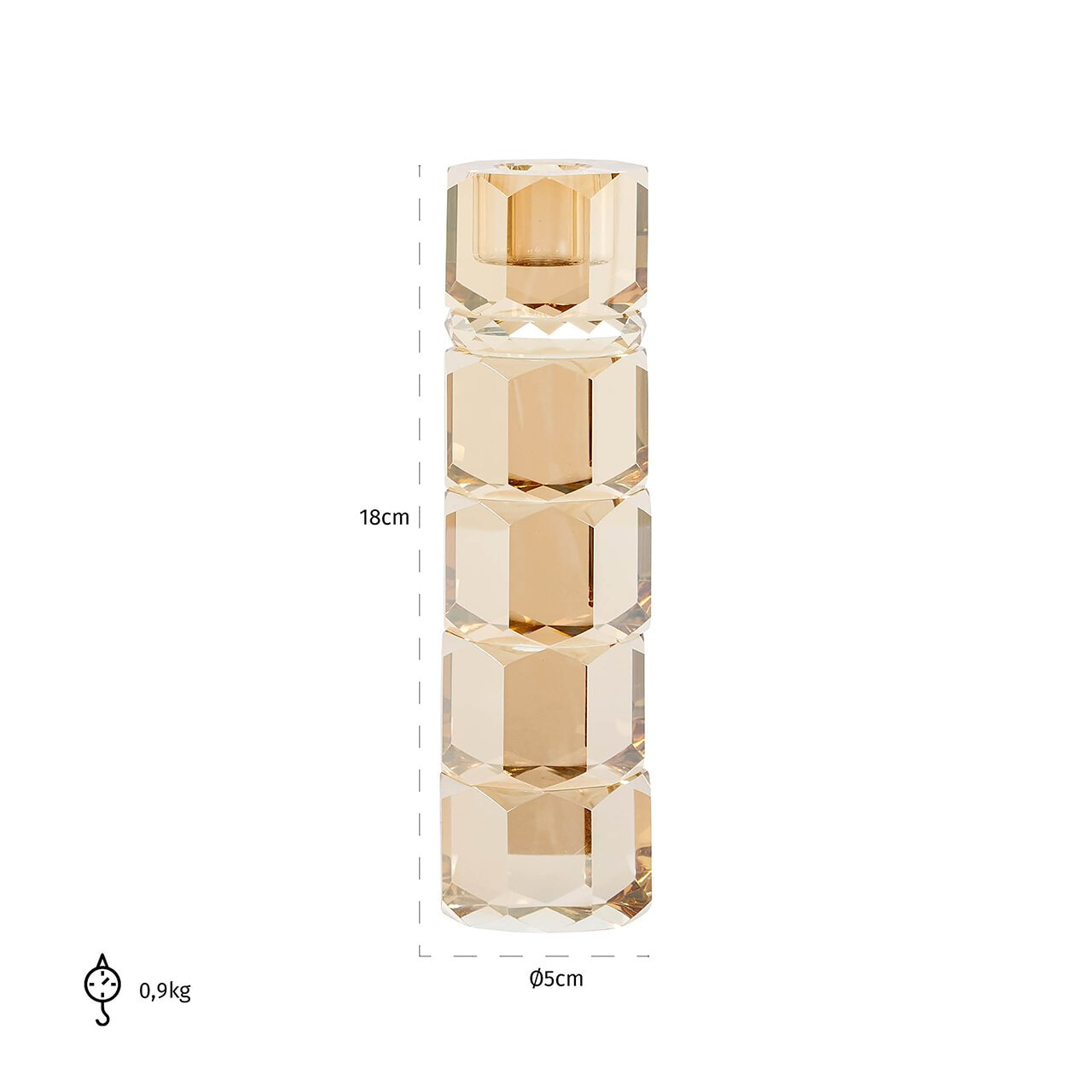 Richmond Kandelaar 'Zofia' Glas, 18cm