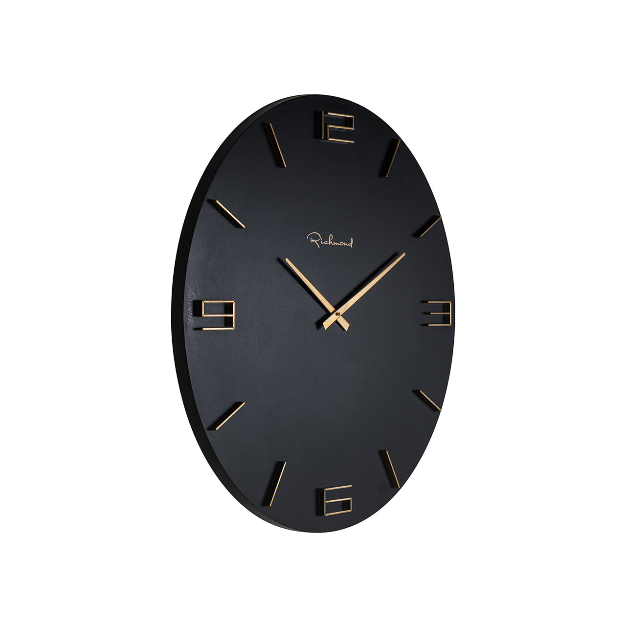 Richmond Klok 'Byram' 60cm, kleur Zwart/Brass