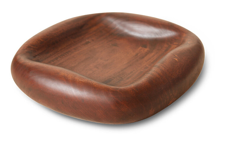 HKliving Schaal Fruit Mangohout, 35 x 35cm - Bruin