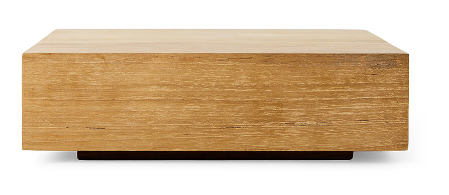 HKliving Vierkant Dienblad Cube Teakhout, 27 x 27cm - Bruin
