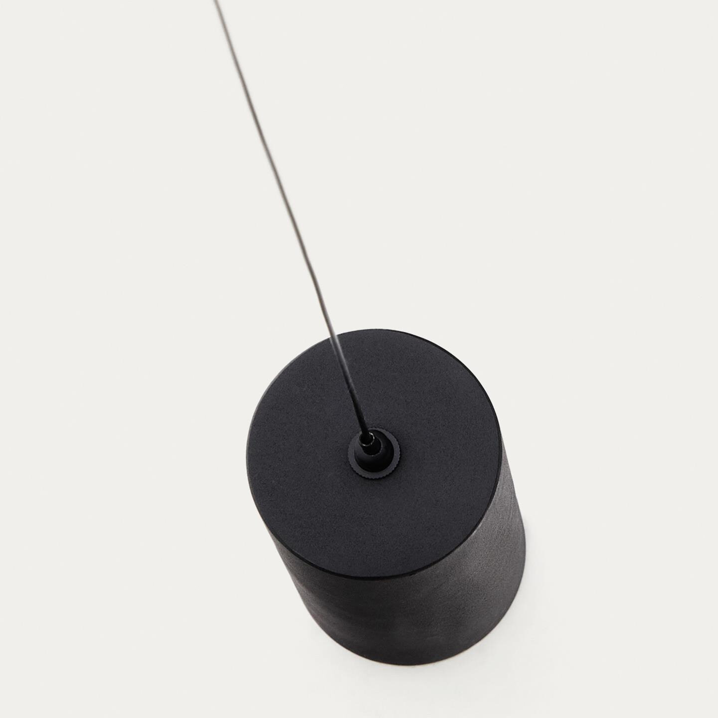 Kave Home Hanglamp/Vloerlamp 'Orey' Met verplaatsbare spot, kleur Zwart