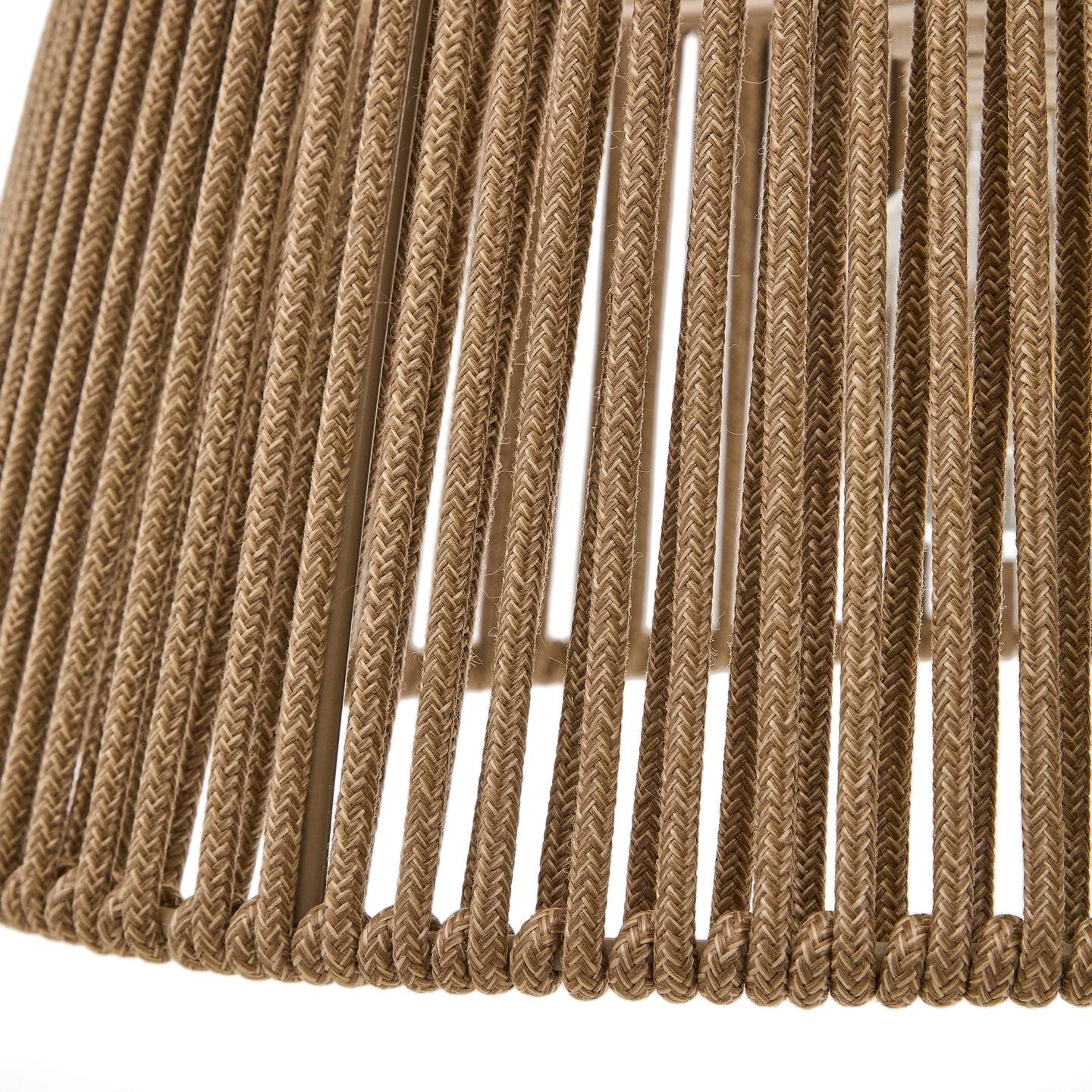 Kave Home Lampenkap 'Aldet' Geweven touw, 46cm, kleur Grijs