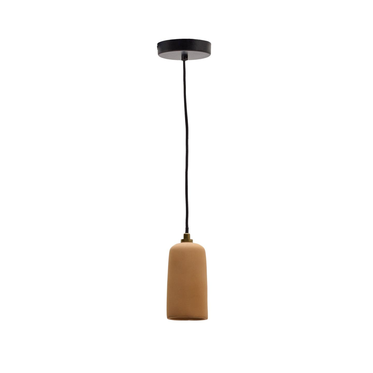 Kave Home Hanglamp Madsen Terracotta, Ø8cm - Bruin