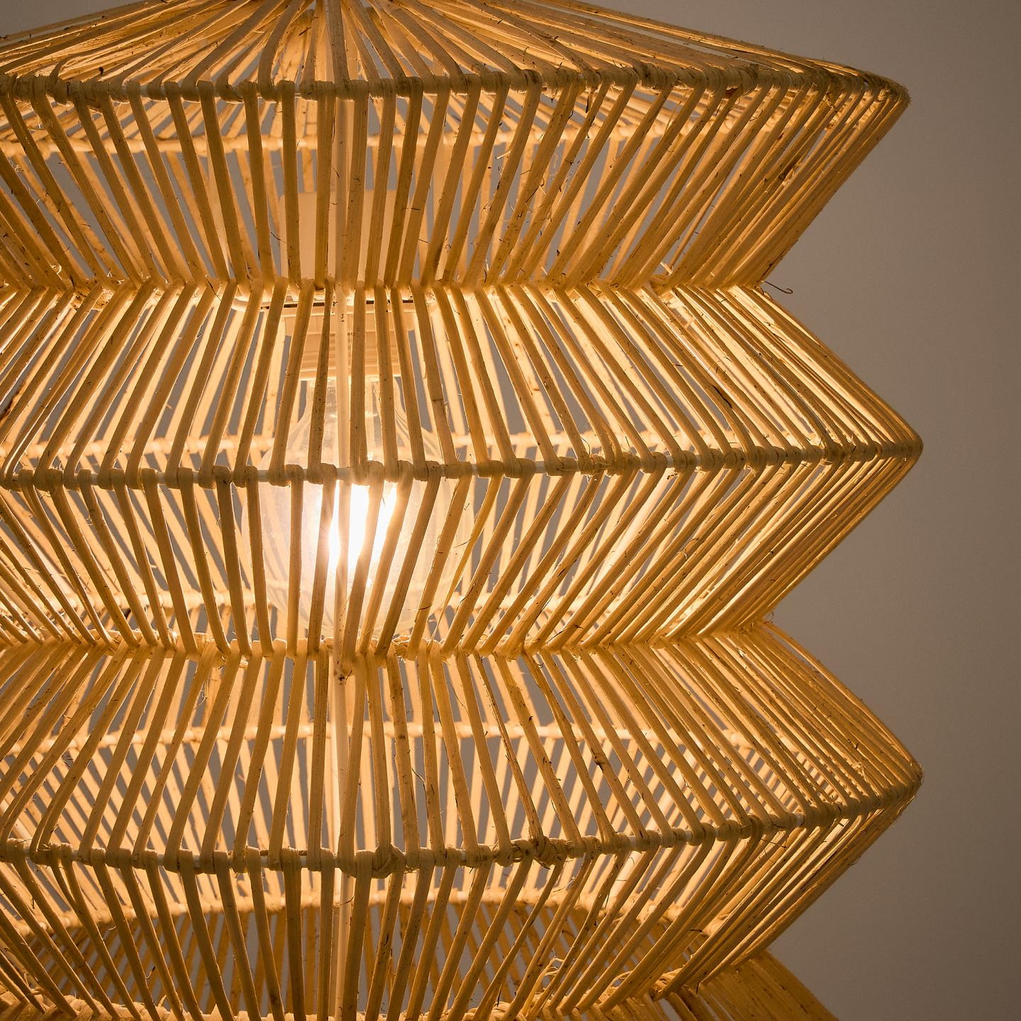 Kave Home Lampenkap 'Dakit' Rotan, 40cm
