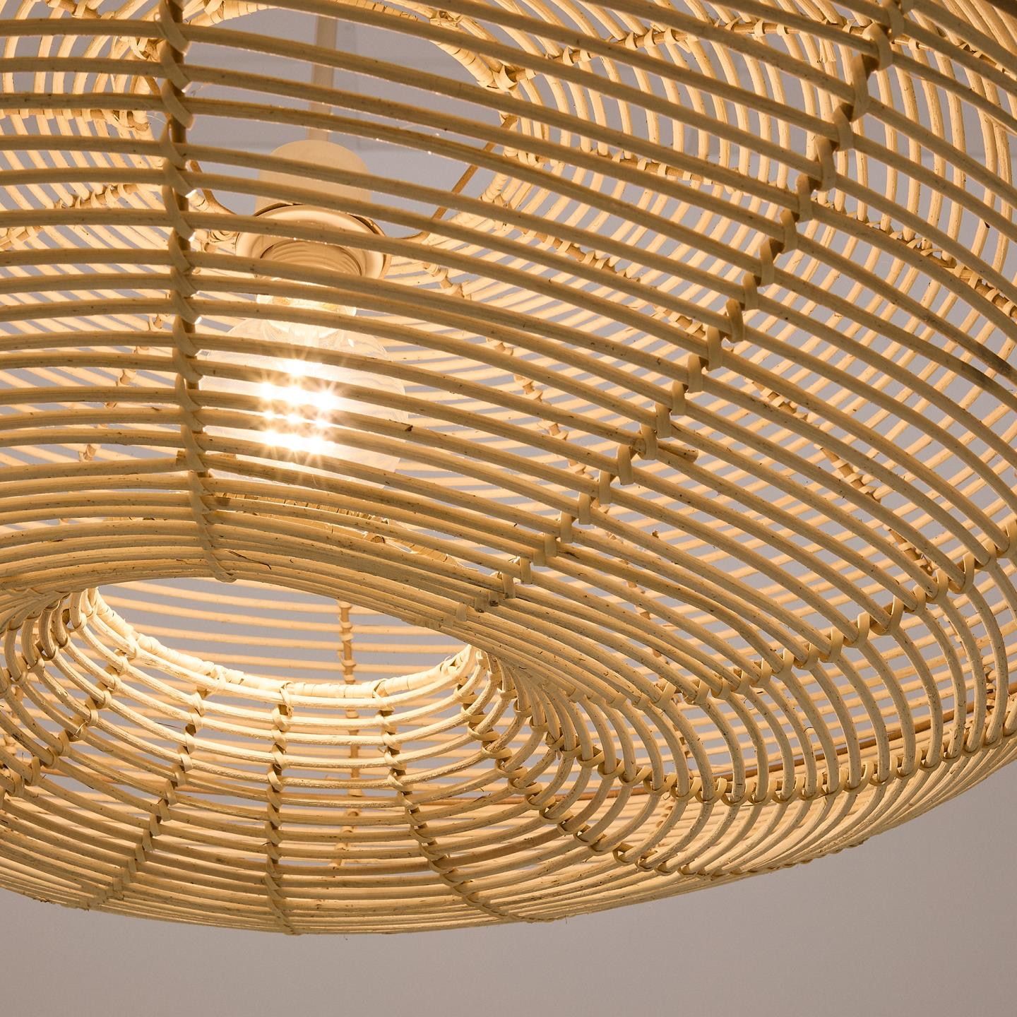Kave Home Lampenkap 'Flaro' Rotan, 69cm
