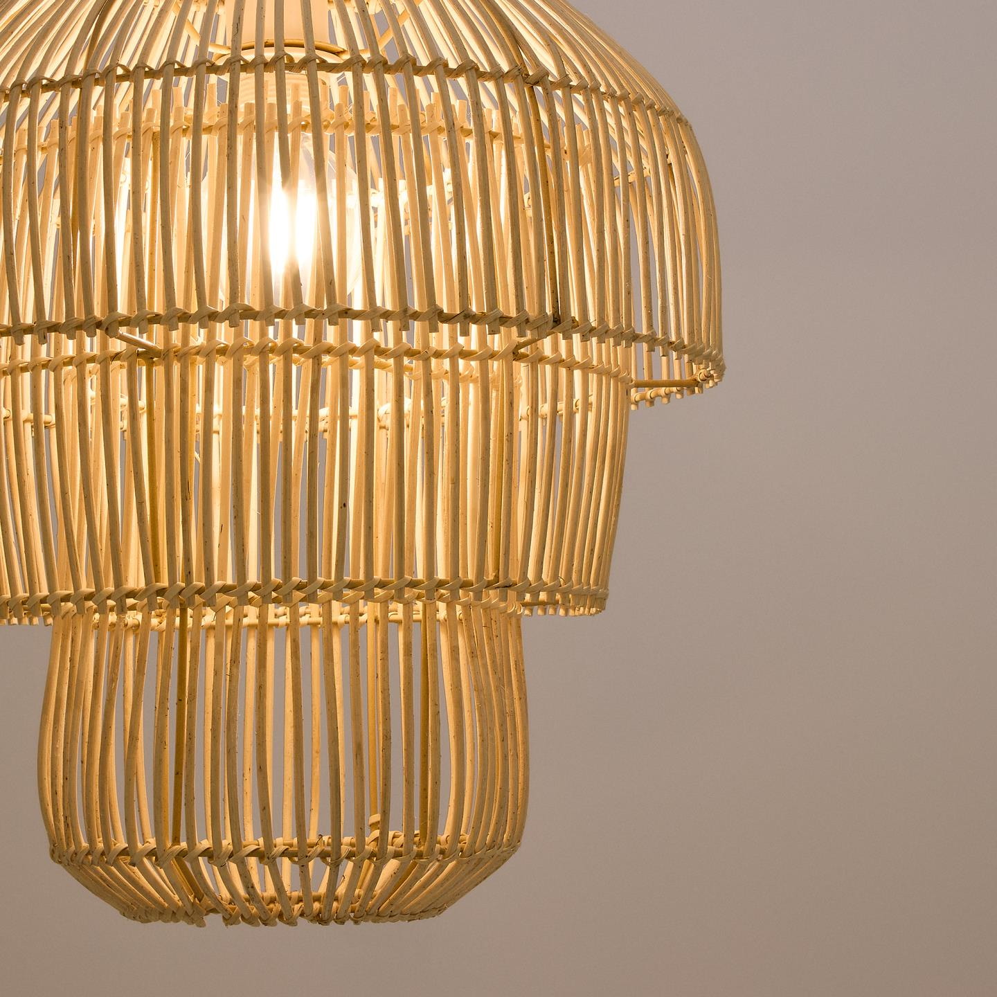 Kave Home Lampenkap 'Janoa' Rotan, 38cm