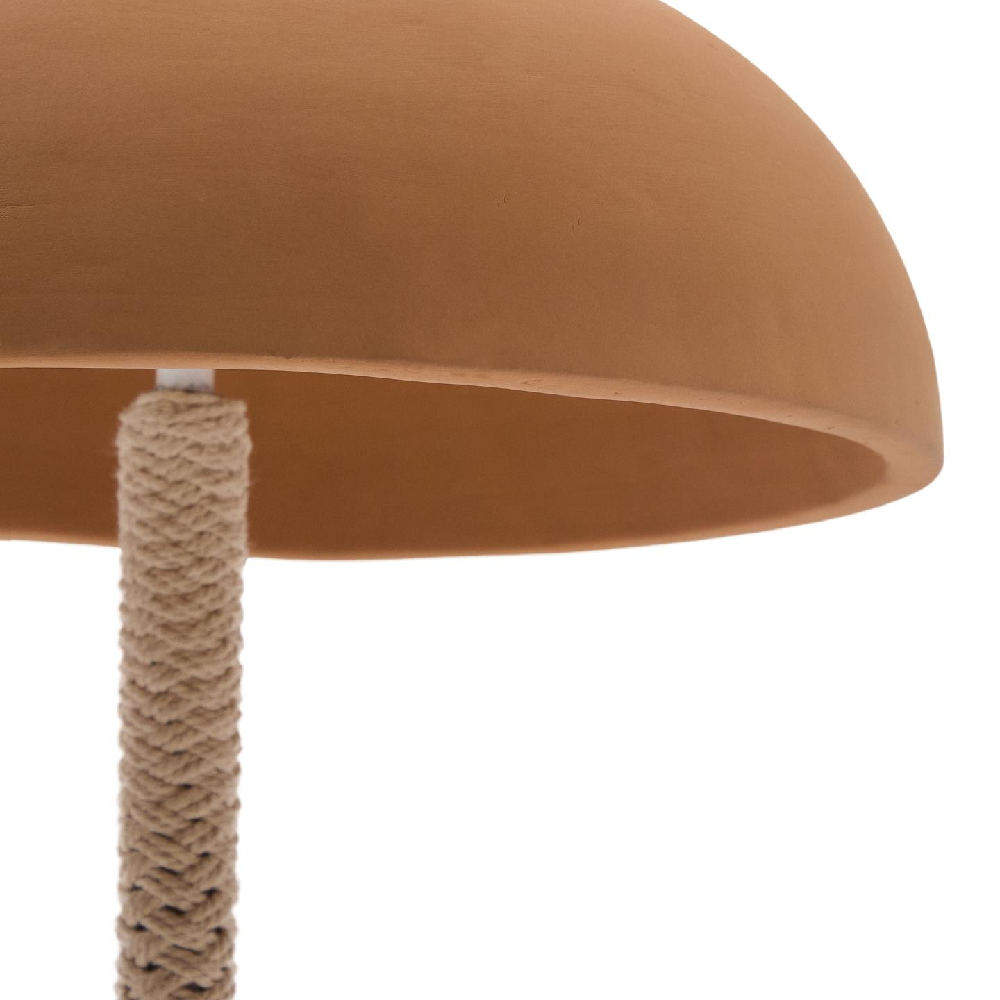 Kave Home Tafellamp 'Arinda' Terracotta en touw