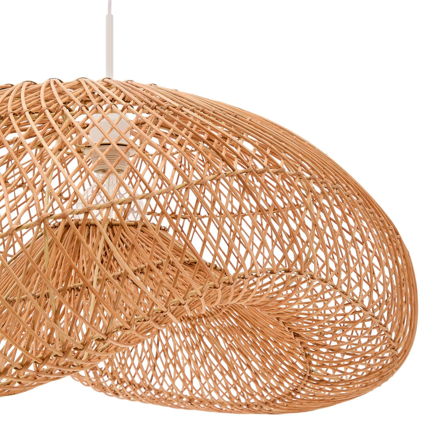 Kave Home Lampenkap 'Isora' Rotan, 81 x 56cm