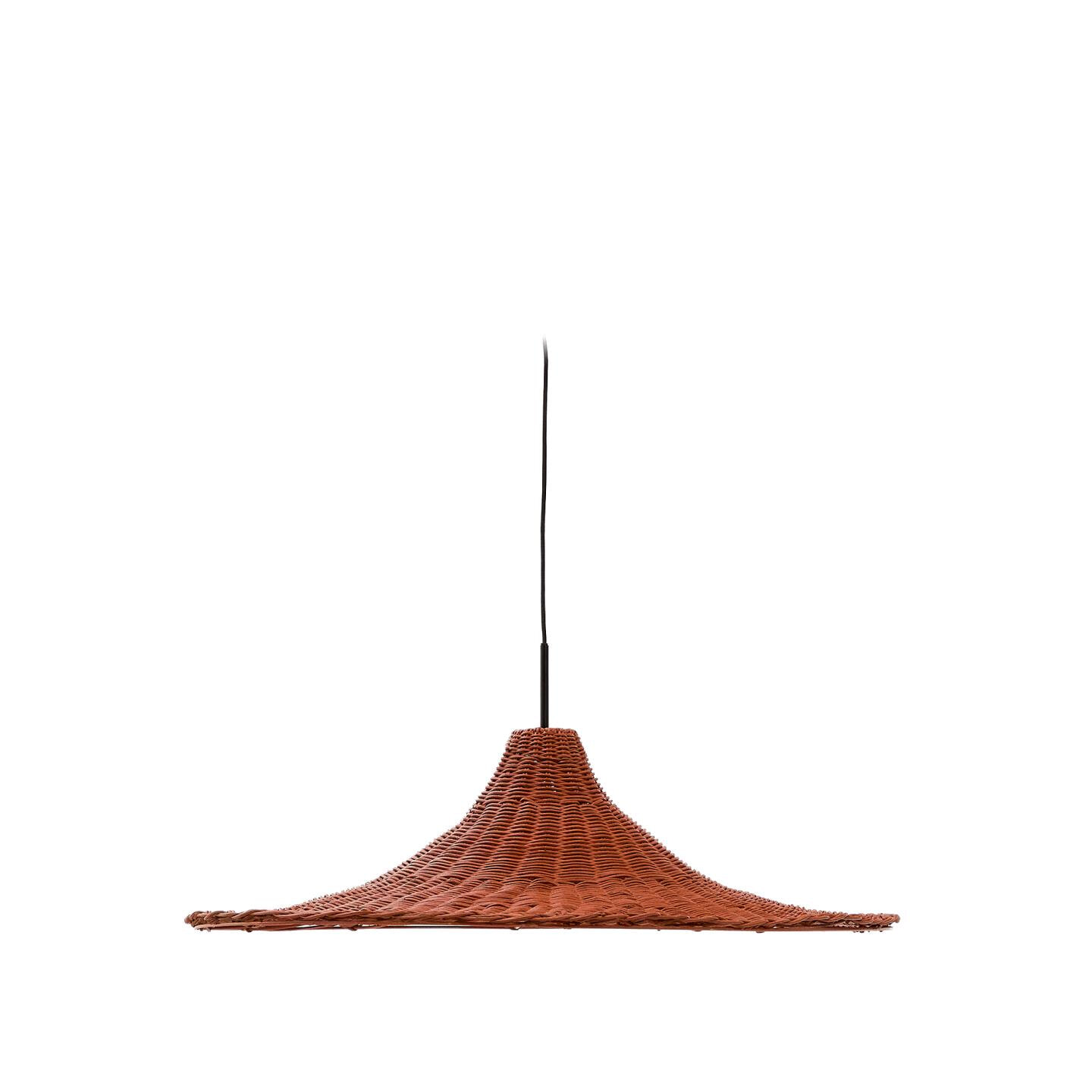 Kave Home Lampenkap Bladia Rotan, 70cm - Terracotta