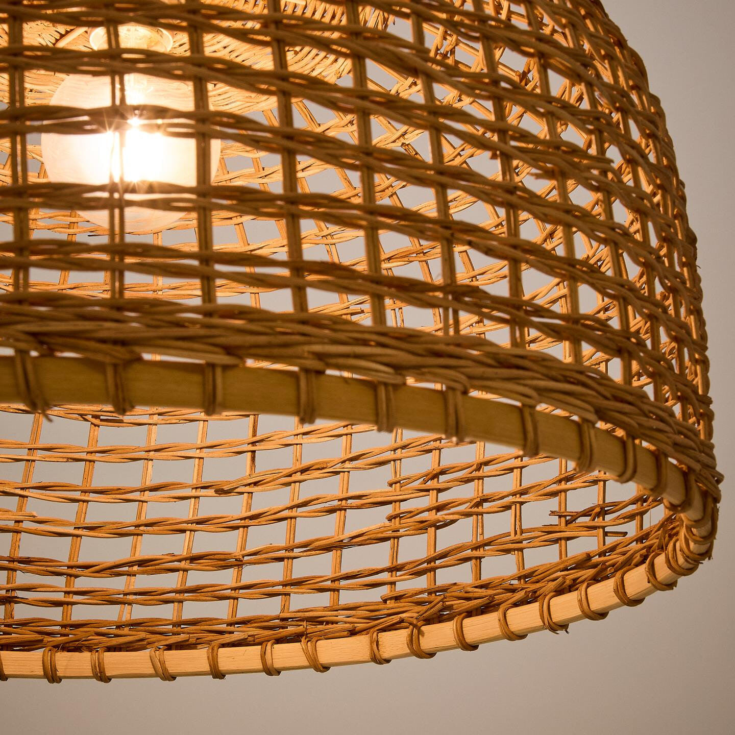 Kave Home Lampenkap 'Dakira' Rotan, 52cm