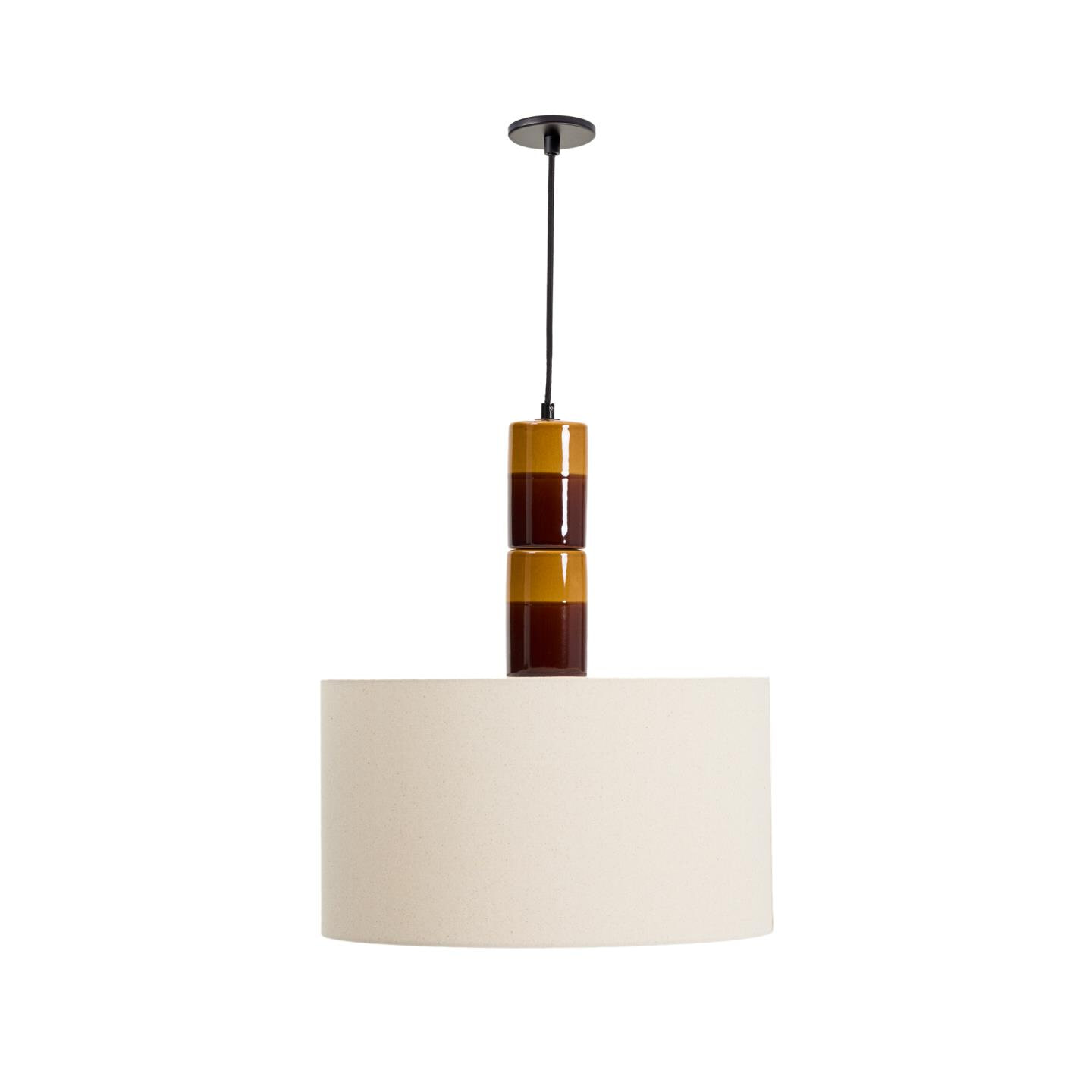 Kave Home Hanglamp Mavran Keramiek en stof - Meerkleurig