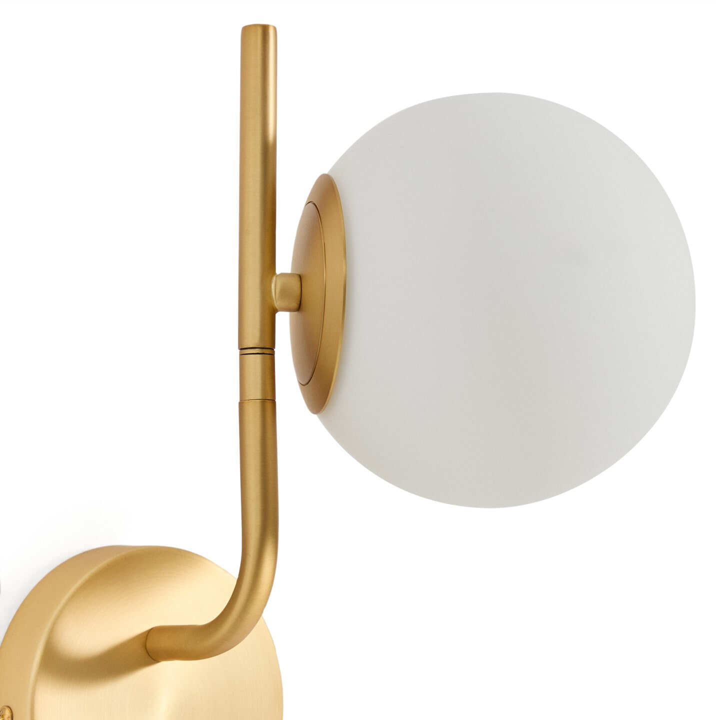 Kave Home Wandlamp 'Brisia' 2-lamps, Glas en messing