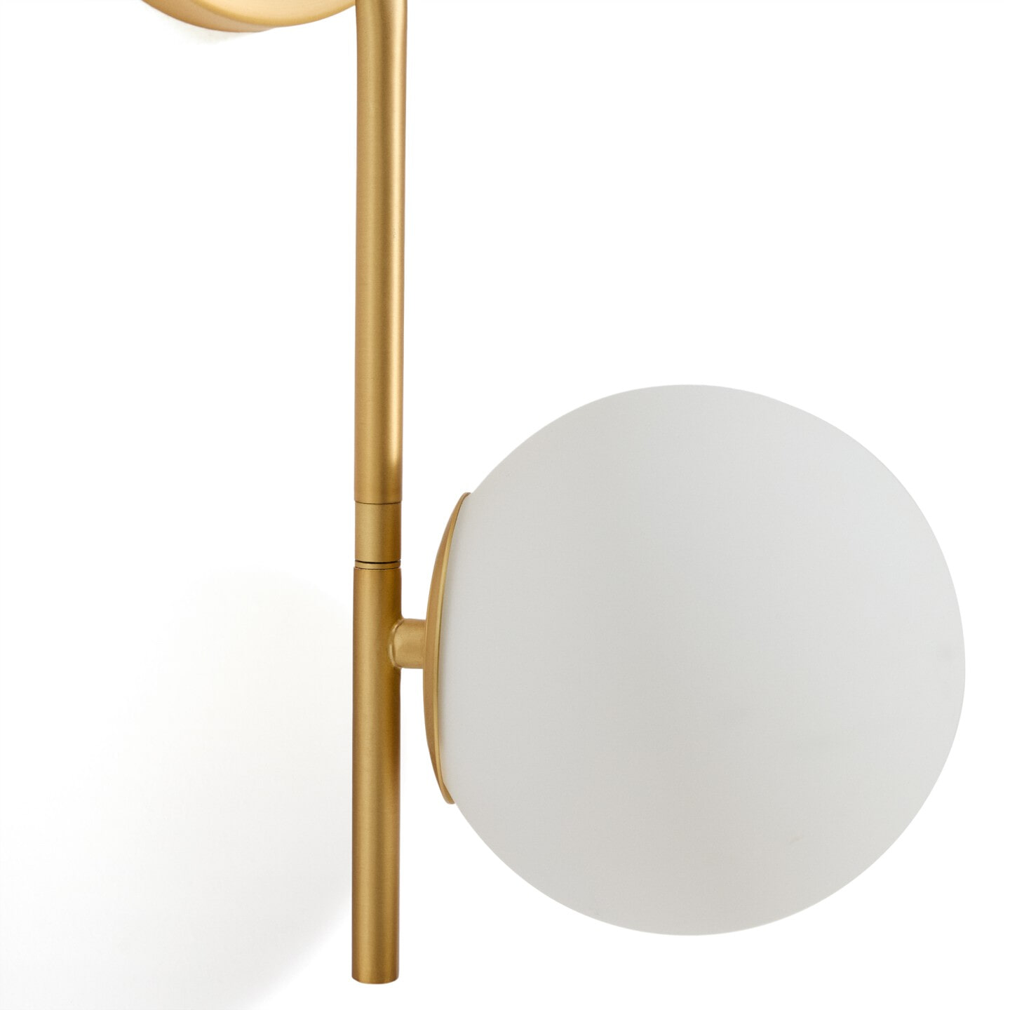 Kave Home Wandlamp 'Brisia' 2-lamps, Glas en messing