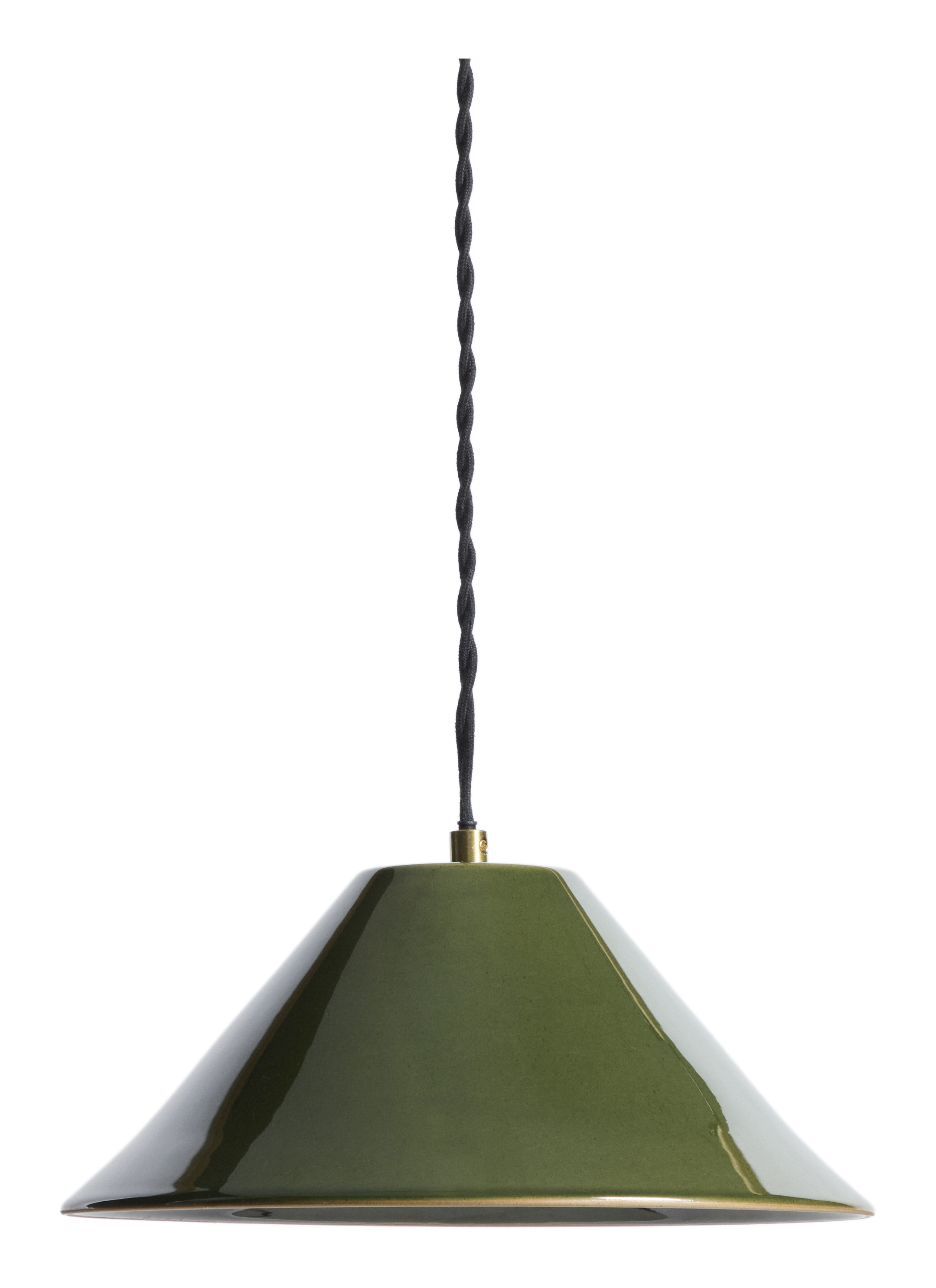 Kave Home Hanglamp Ceren Keramiek, Ø29cm - Groen