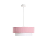 Kave Home Hanglamp 'Bianella' Rib Velvet, kleur Roze