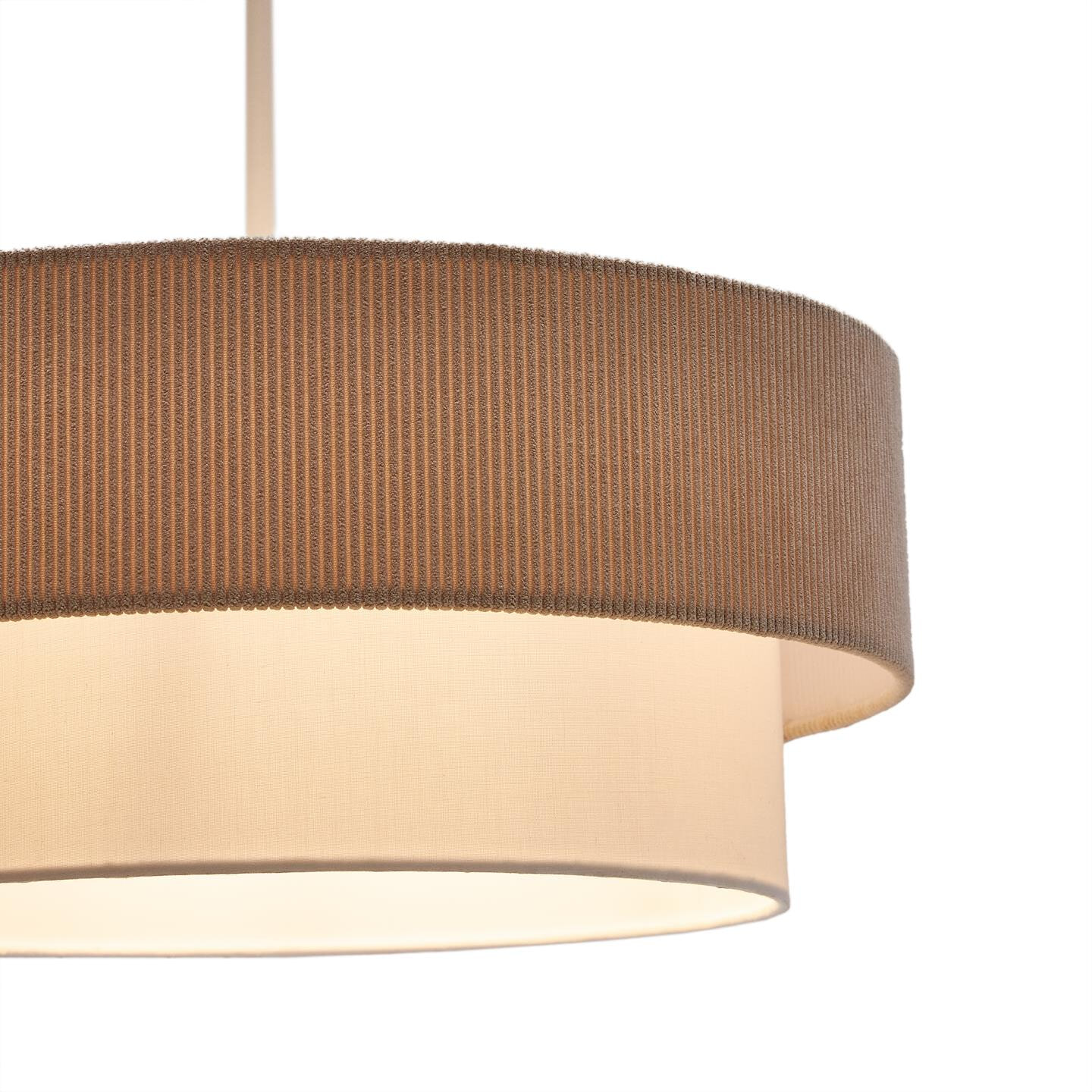 Kave Home Lampenkap 'Bianella' Rib Velvet, kleur Beige