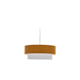 Kave Home Hanglamp 'Bianella' Rib Velvet, kleur Mosterdgeel